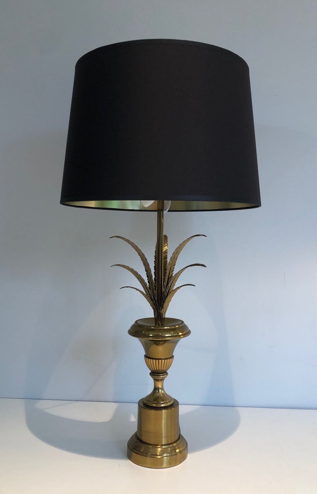 Neoclassical Style Palm Tree Table Lamp In Brass In The Taste Of Maison Charles photo furniture