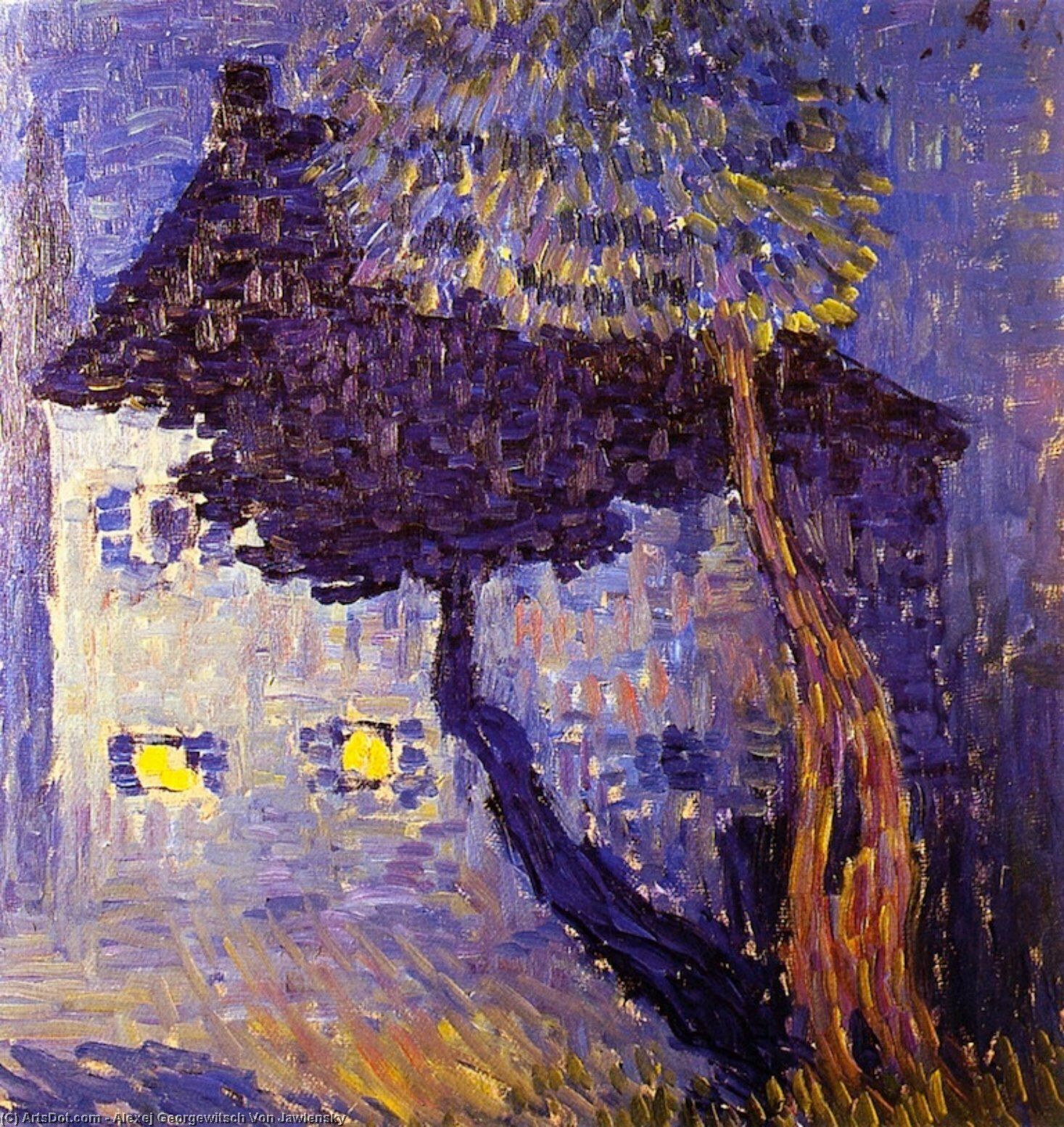Alexij Von Jawlensky Canvas Wall Sketch Portrait Print Winter Garden House photo furniture