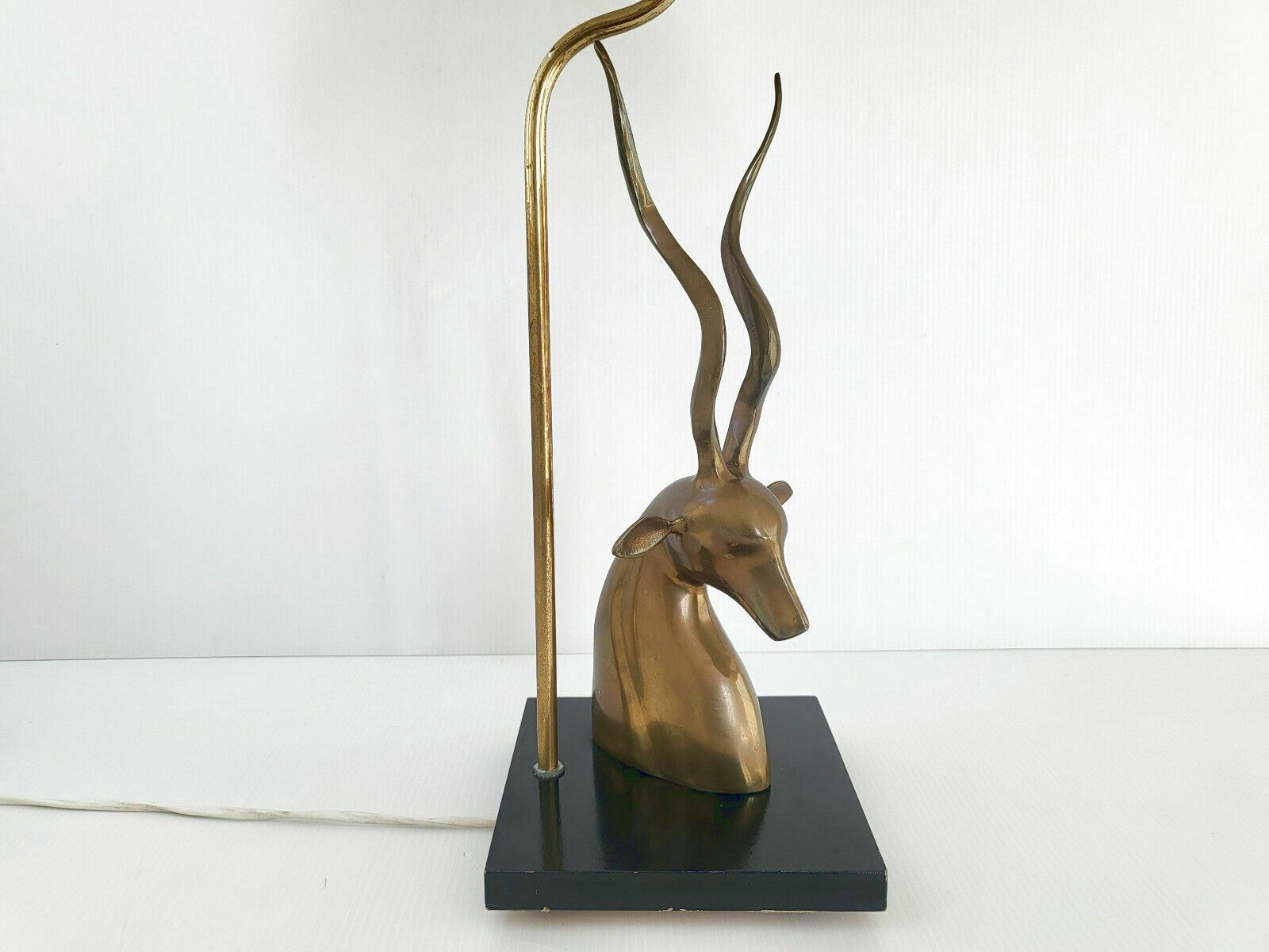 Antilope Table Lamp Ibex 1970 Vintage Gold Brass 70s Retro 70s photo 359.0