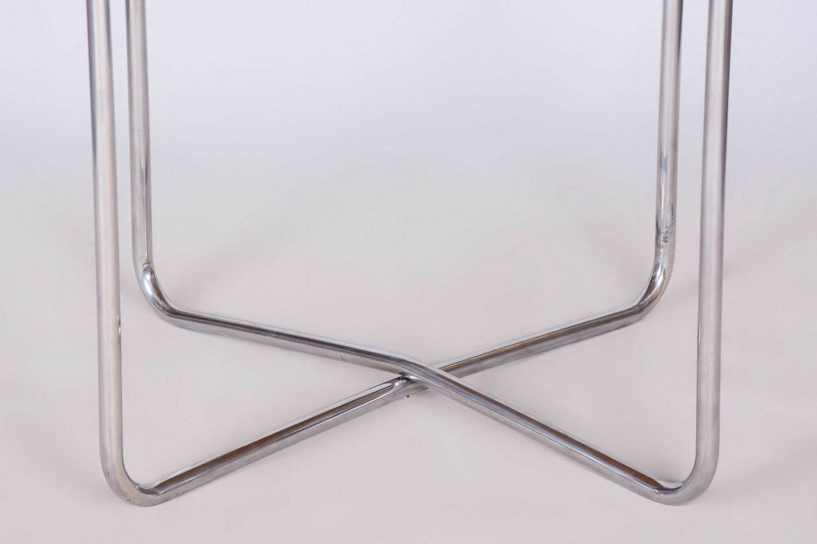 Restored Bauhaus Table, By Hynek Gottwald, Chrome Plated Steel, Czech, 1930s photo Furniture