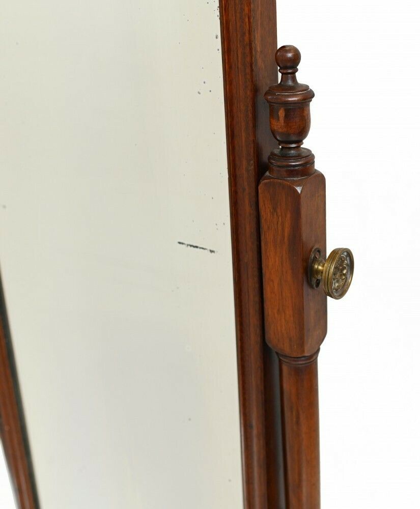 Georgian Cheval Mirror Swivel Mahogany 1890 photo furniture