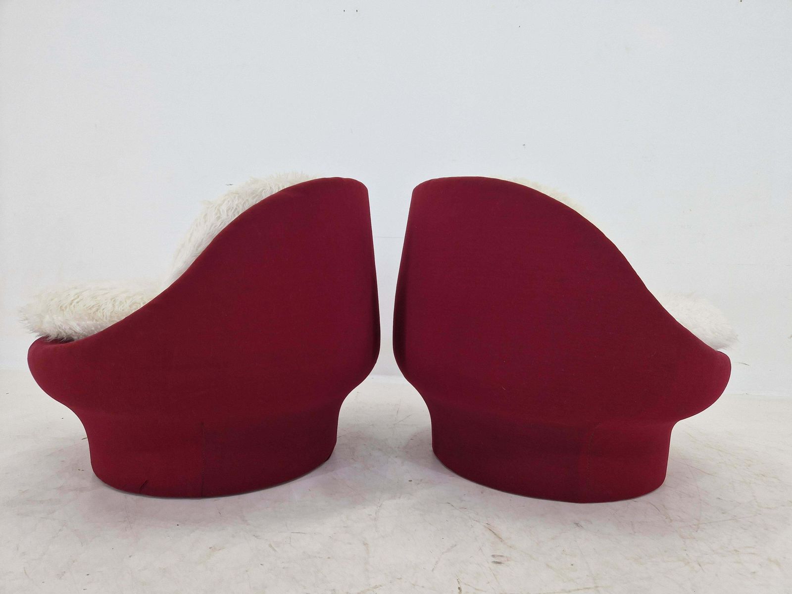 1809.0 Set Of Two Lounge Or Club Chairs And Coffee Table, France, 1970s photo
