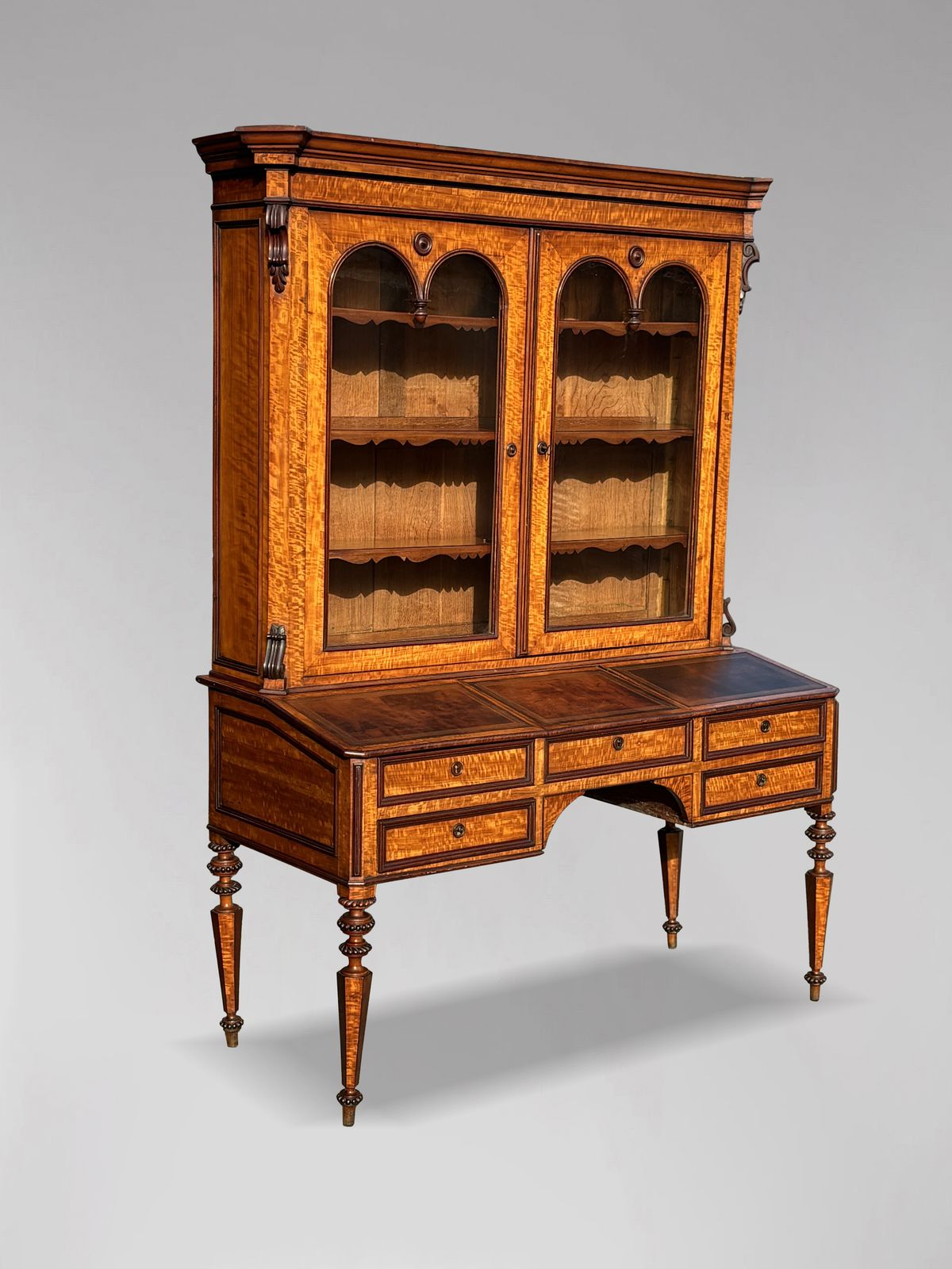 Fine 19th Century French Louis Philippe Maple Bureau Bookcase photo buy