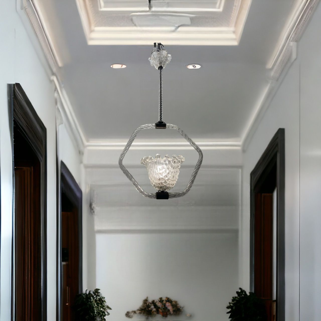 Murano Glass Light Pendant By Ercole Barovier 1940’s photo furniture