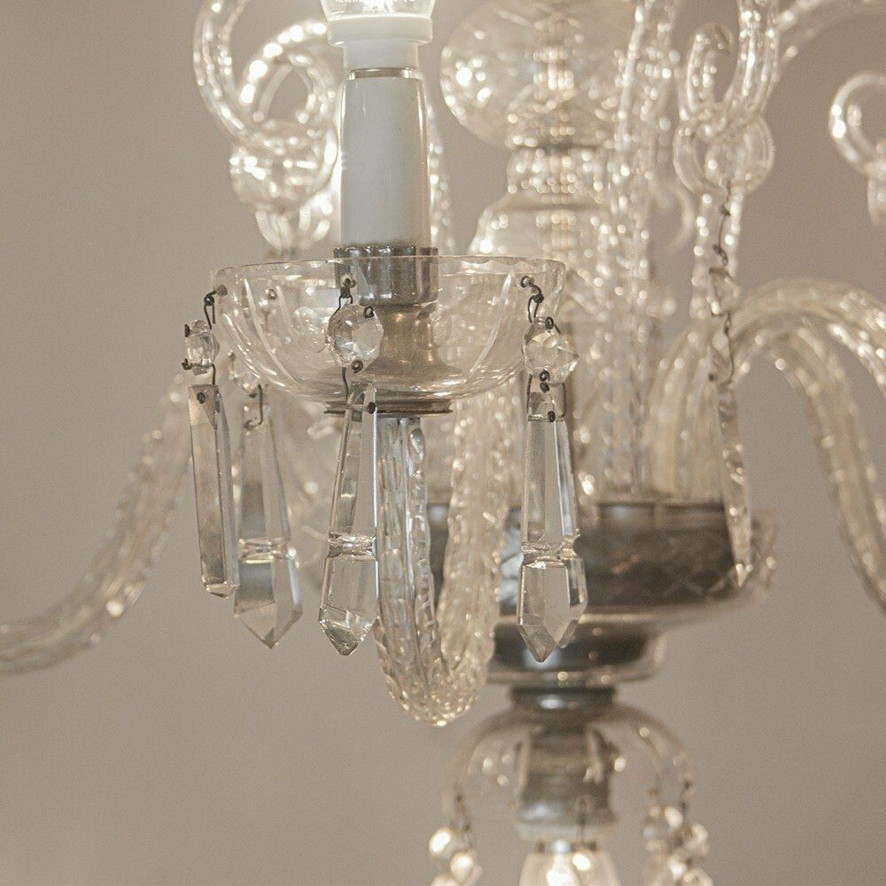 Bohemian Cut Lead Crystal Chandelier, 1930s photo buy