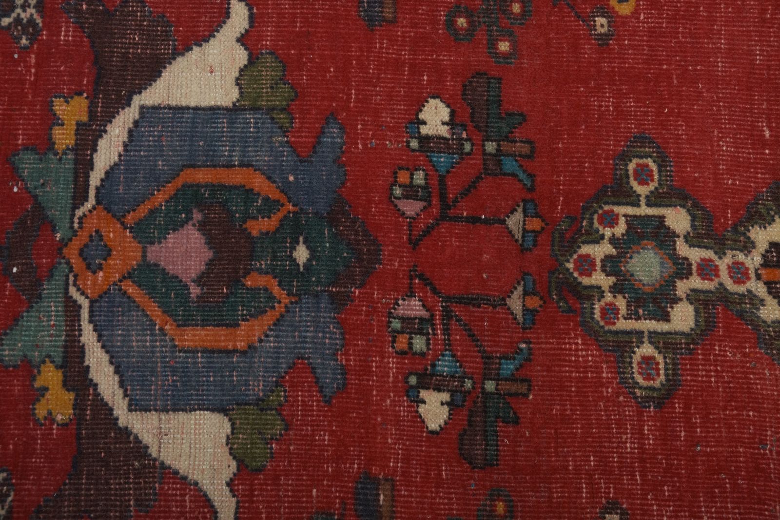 Vintage Red Hand Knotted Turkish Oushak Rug 5'7" X 7'1" photo for sale
