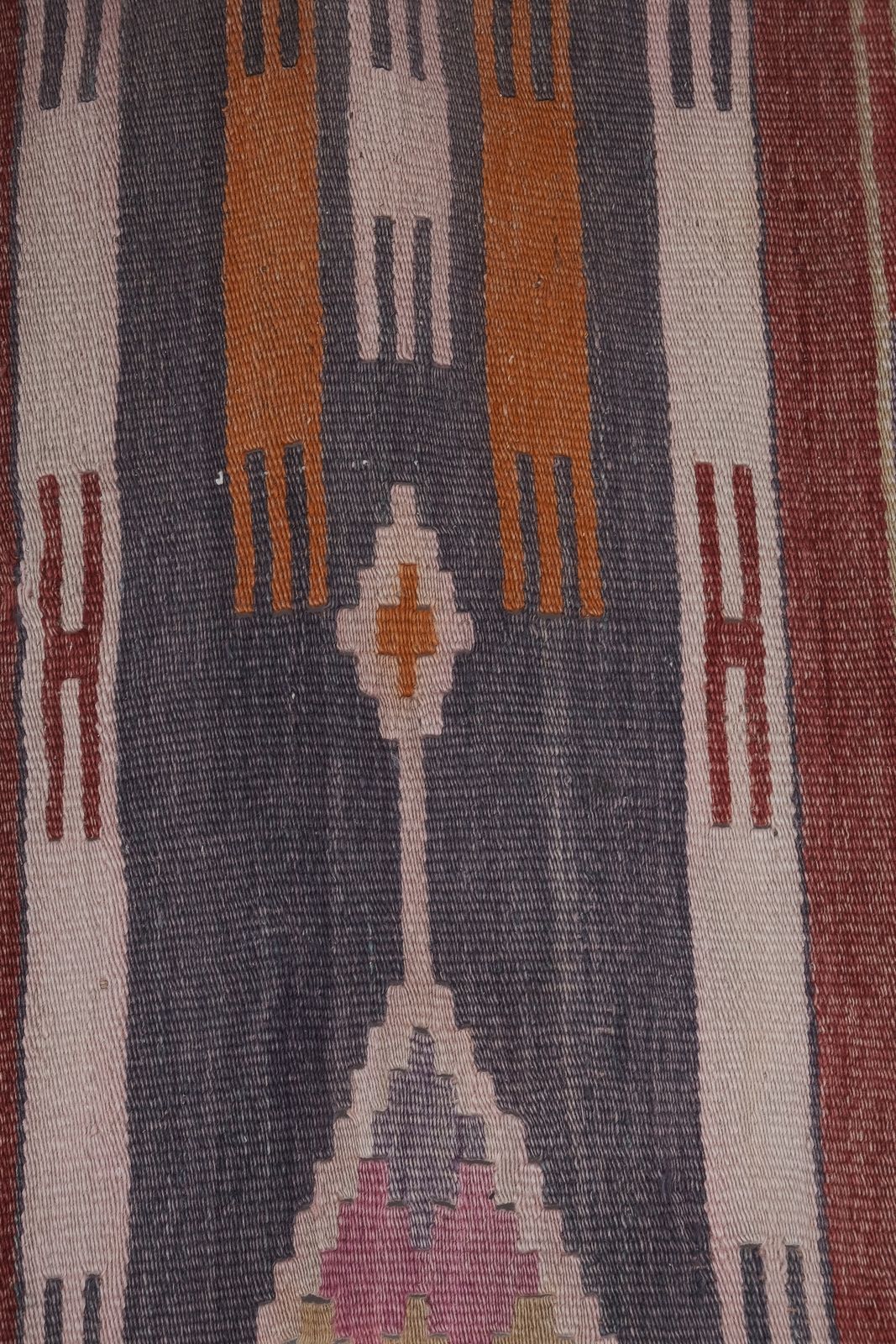 Mid Century Nomadic Wool Anatolian Hall Kilim Runner 2.6' X 10.8' photo furniture