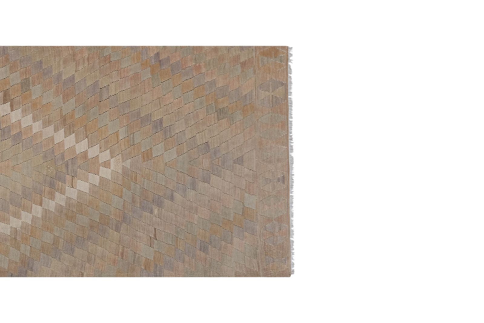 Turkish Geometric Kilim Rug 4'5'' X 12'3'' photo Textiles
