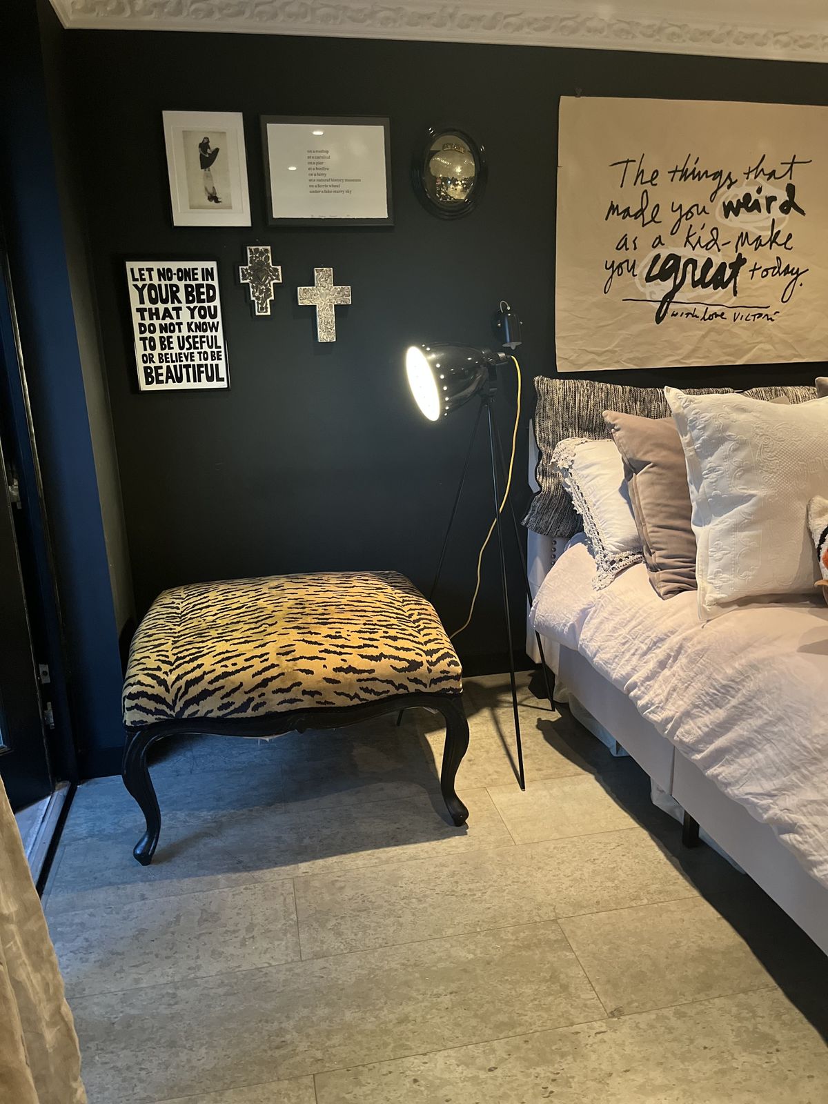 House Of Hackney Tigre Velvet Foot Stool photo furniture
