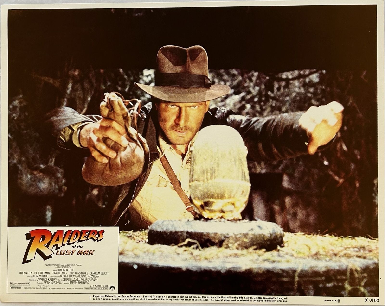 Raiders Of The Lost Ark   Original 1981 Lobby Card #1