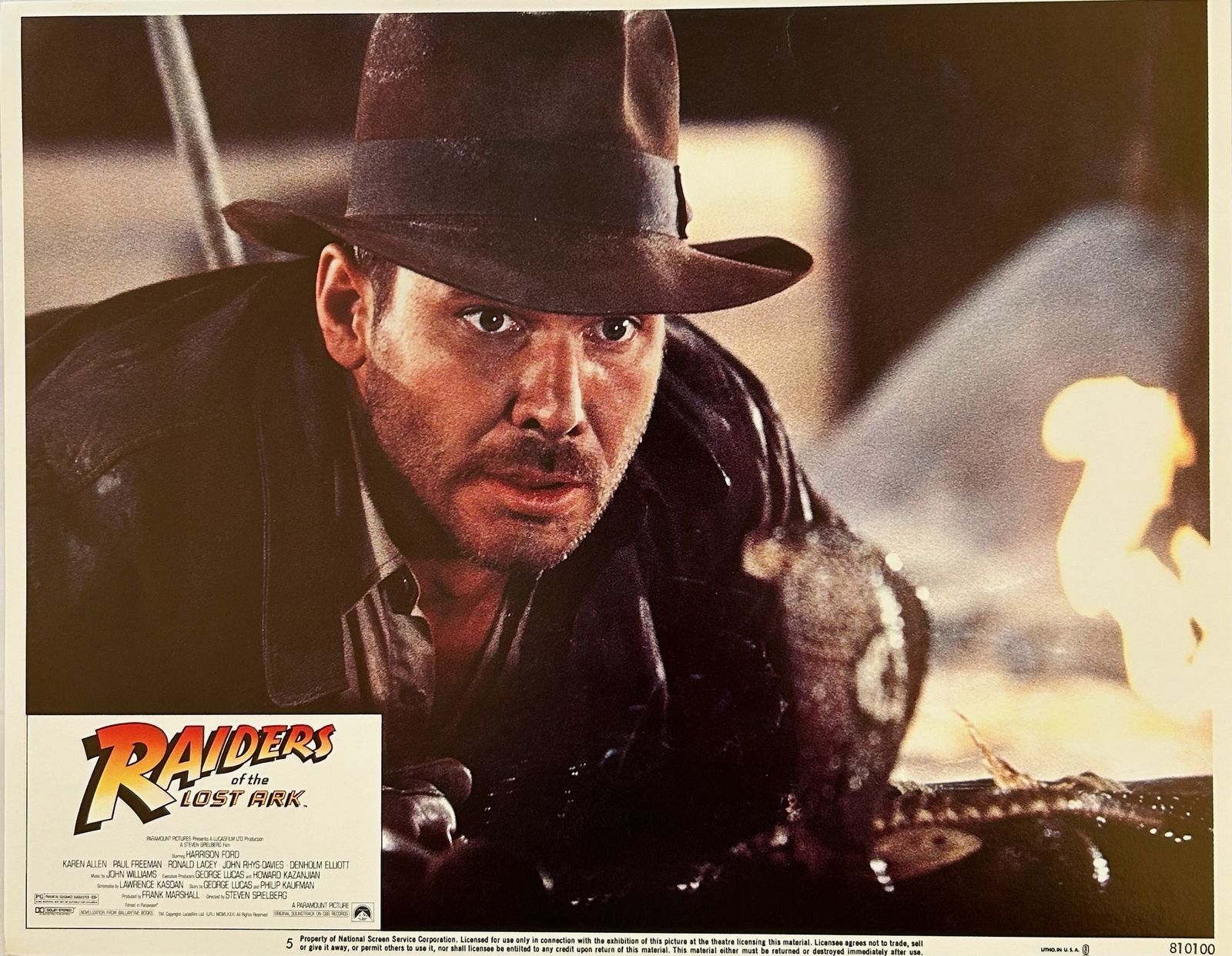 Raiders Of The Lost Ark   Original 1981 Lobby Card #5