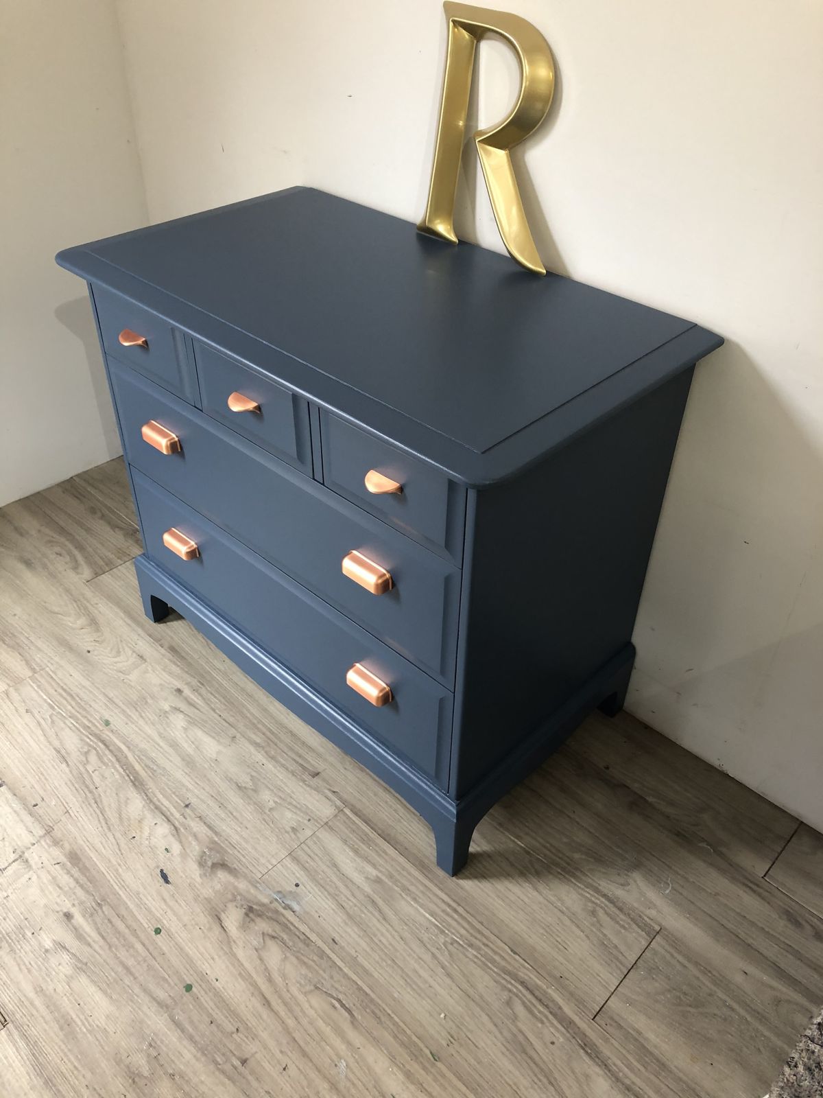 Stag Minstrel Chest Of Drawers 3 Over 2 Hicks Blue photo 495.0