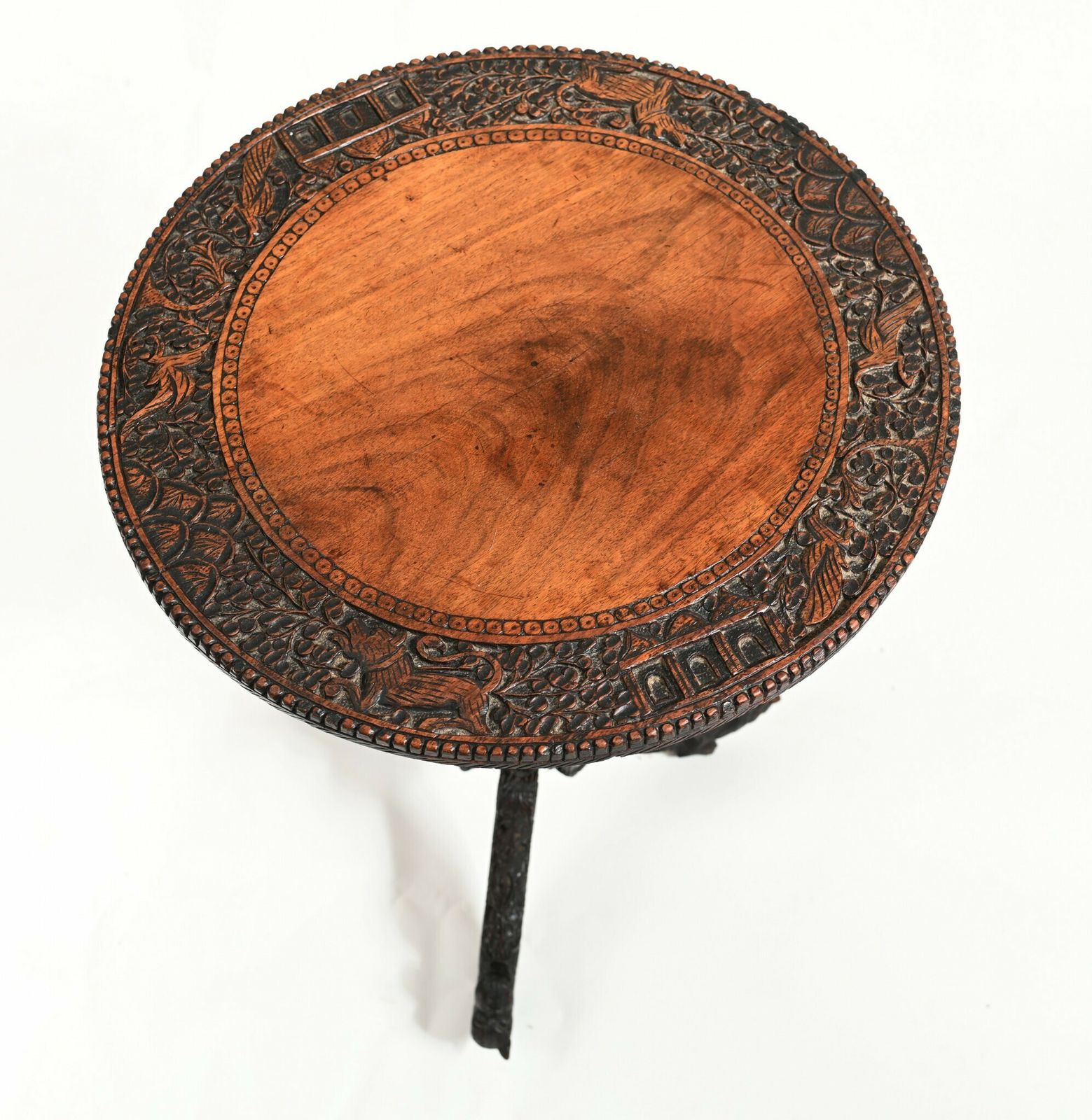 photo furniture Carved Burmese Side Table Myanmar Burma Furniture 1840