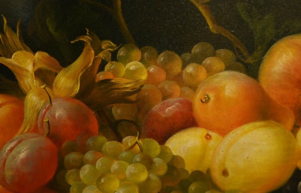 Italian Oil Painting Fruit Still Life Art photo vinterior