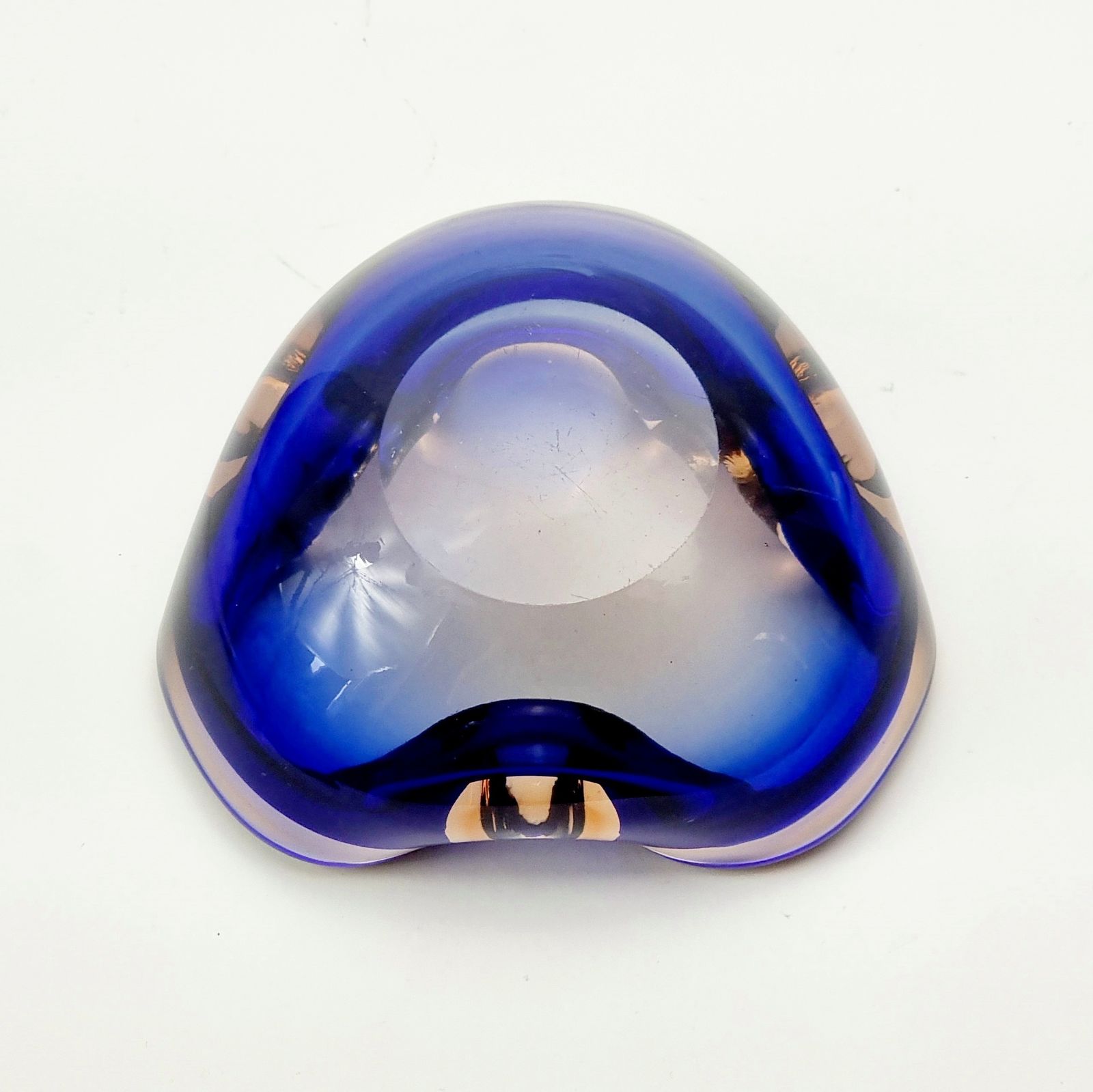 photo furniture Mid Century Sommerso Murano Glass Bowl By Flavio Poli For Seguso, Italy, 1960s