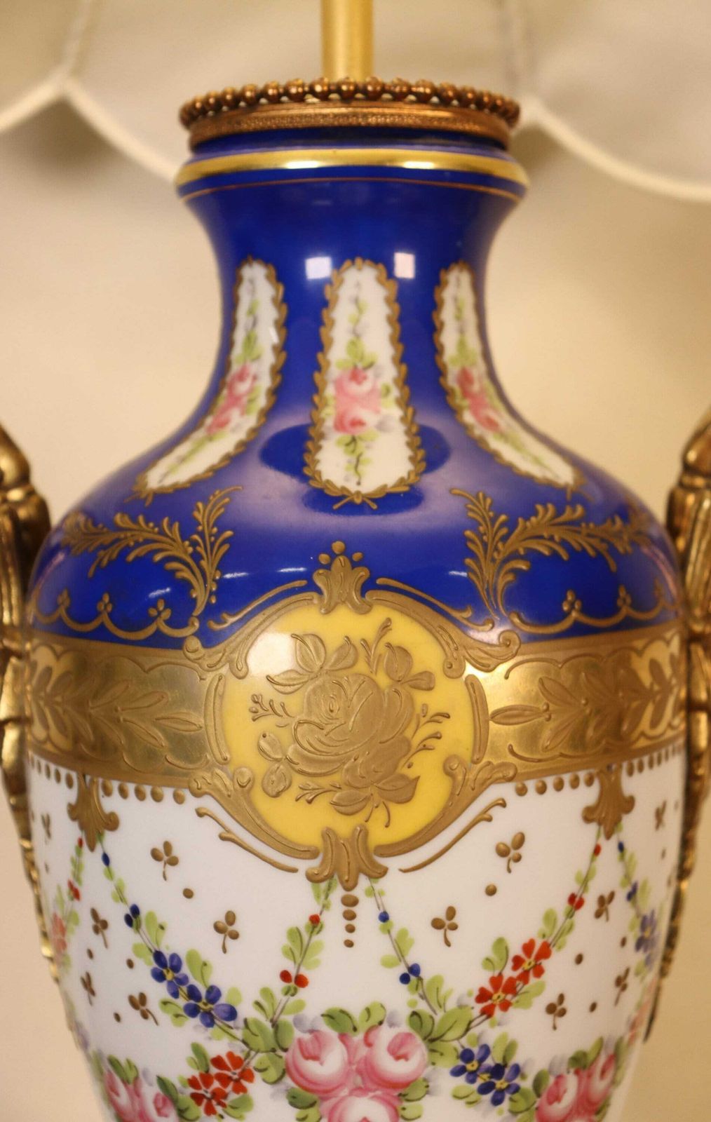 Napoleon III French Porcelain Table Lamp Attr. To J.T.P. Paris (St.168) photo vinterior