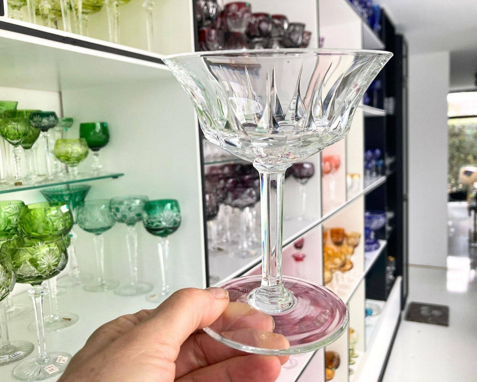 Val Saint Lambert Coupes | 12 Stuks Champagneglazen | Kristal Ca. Jaren 1950 photo Woonaccessoires