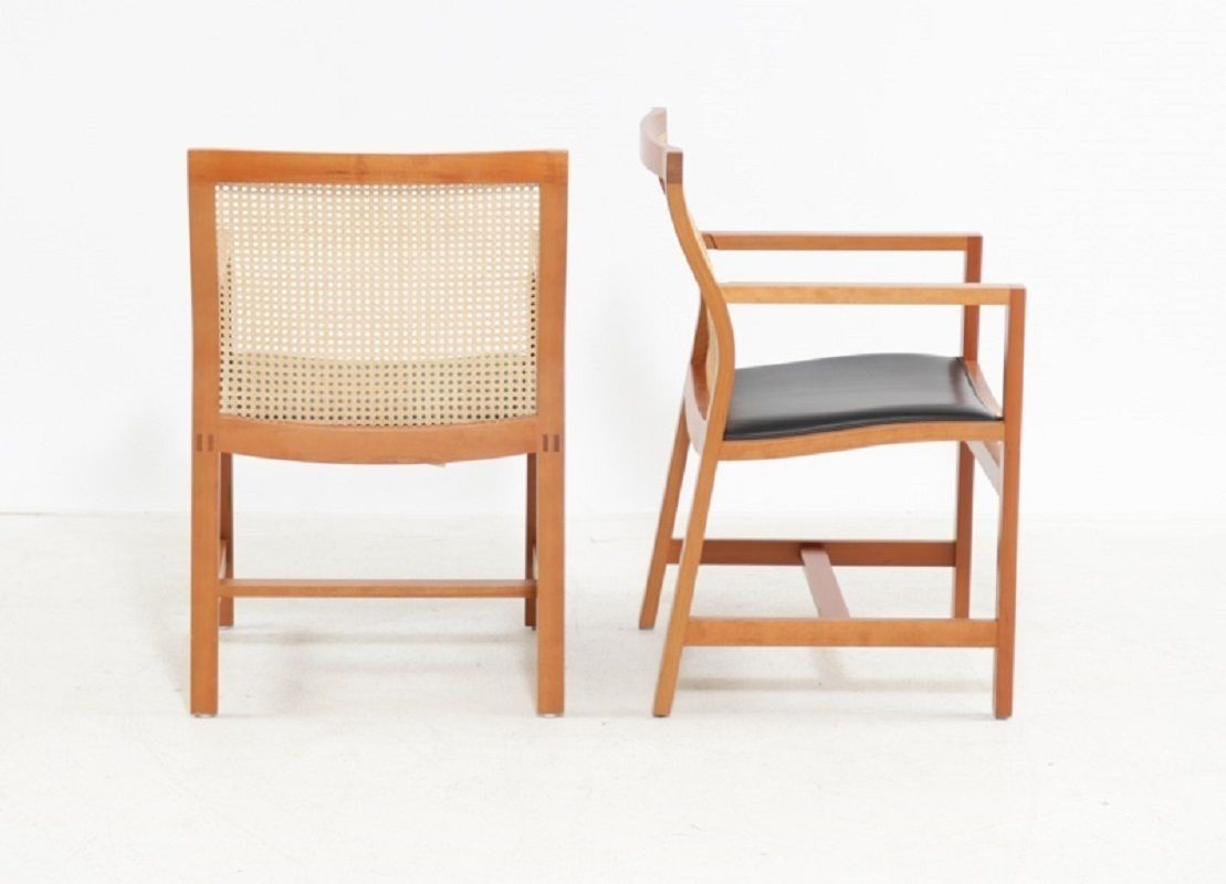 1980s Rud Thygesen And Johnny Sorensen Set Of Five King Series Cherry Armchairs photo Furniture