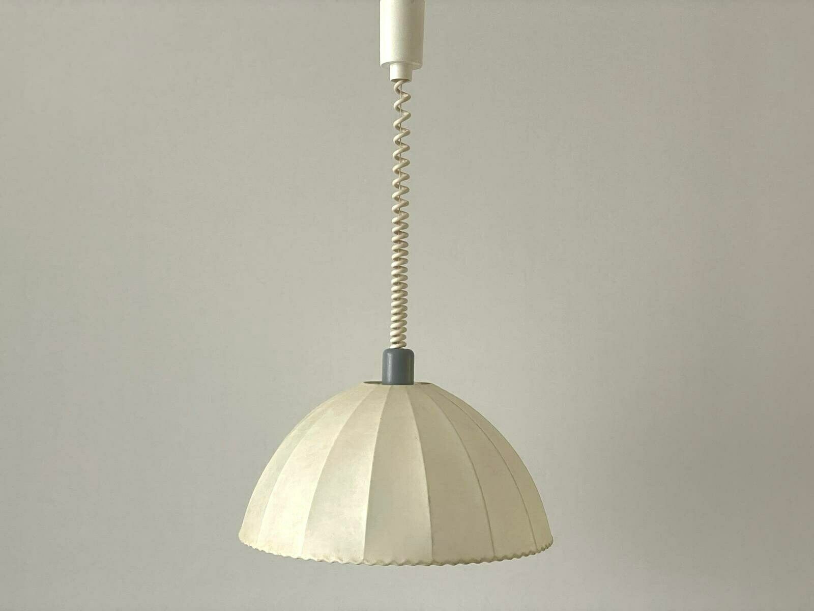 Cocoon Pendant Lamp By Goldkant With Grey Metal Top, 1960s, Germany photo furniture
