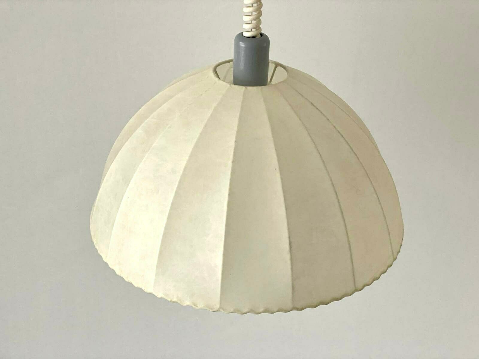 Cocoon Pendant Lamp By Goldkant With Grey Metal Top, 1960s, Germany photo vintage