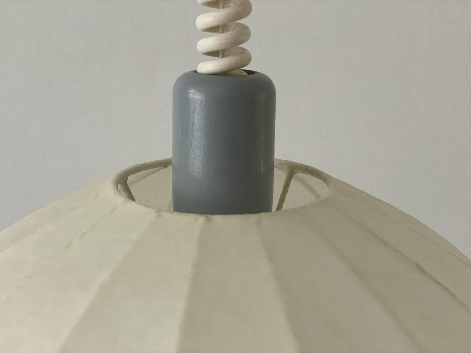photo furniture Cocoon Pendant Lamp By Goldkant With Grey Metal Top, 1960s, Germany