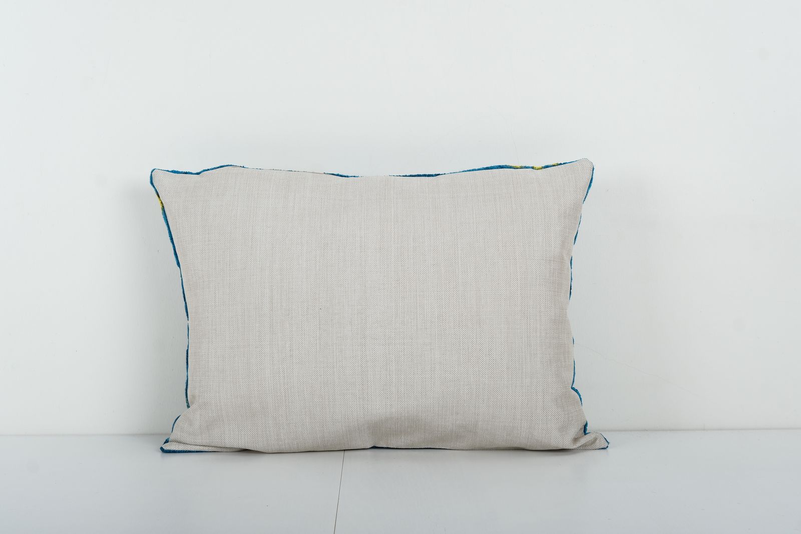 Zebra Silk Ikat Velvet Pillow Cover   Handloom Blue Animal Pattern Lumbar Cushion Cover   Ikat Home Decor Pillowcase photo for sale