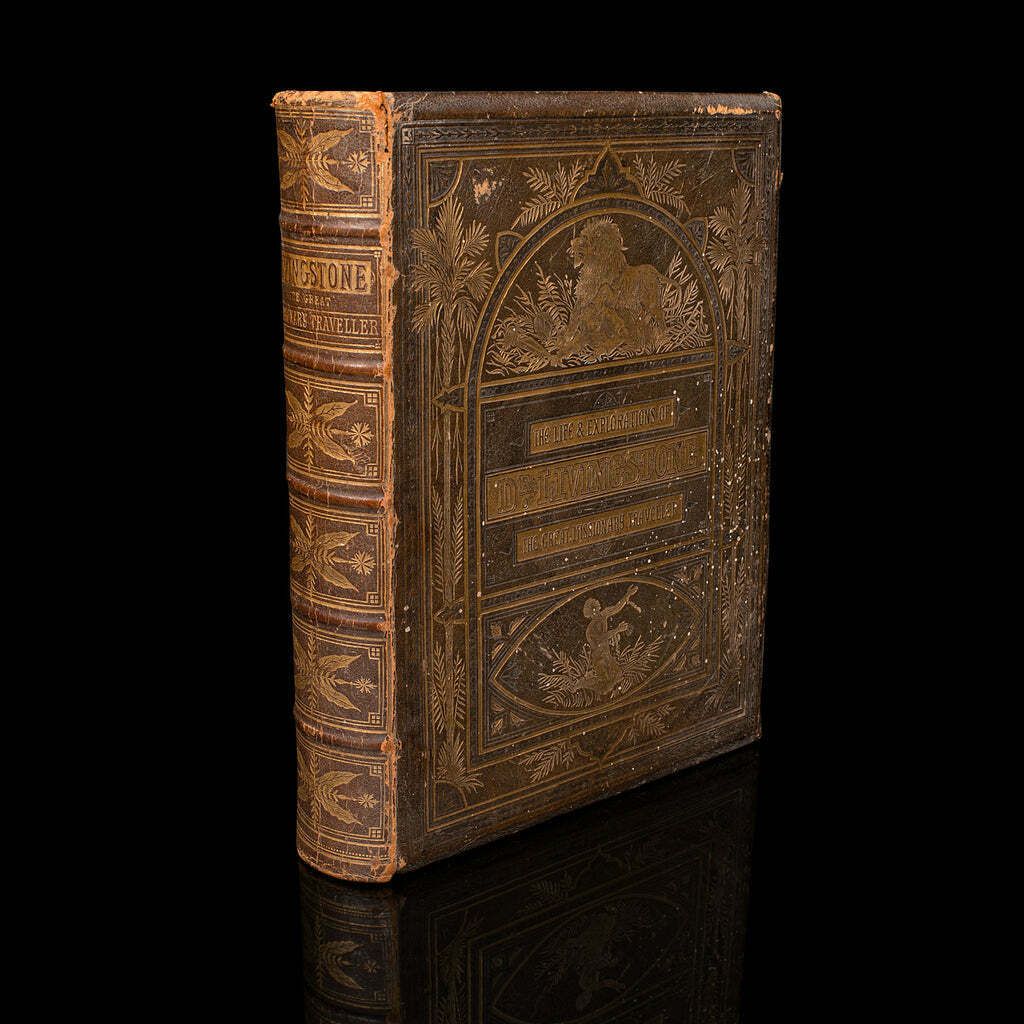 Antique Life & Explorations Of DR Livingstone Book, African Travel, Victorian