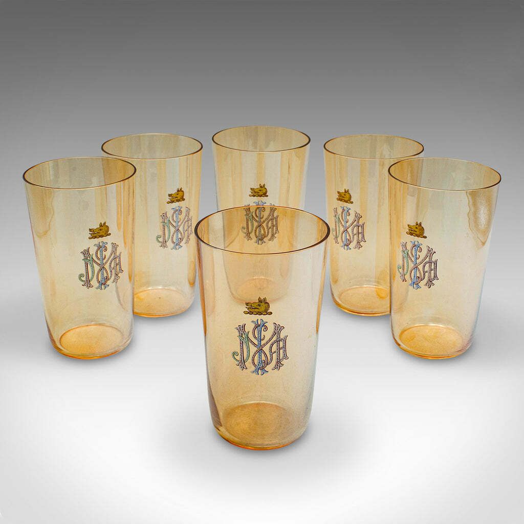 Antique Summer Garden Party Service, Austrian, Glass, Tableware Set, Victorian photo Home Decor