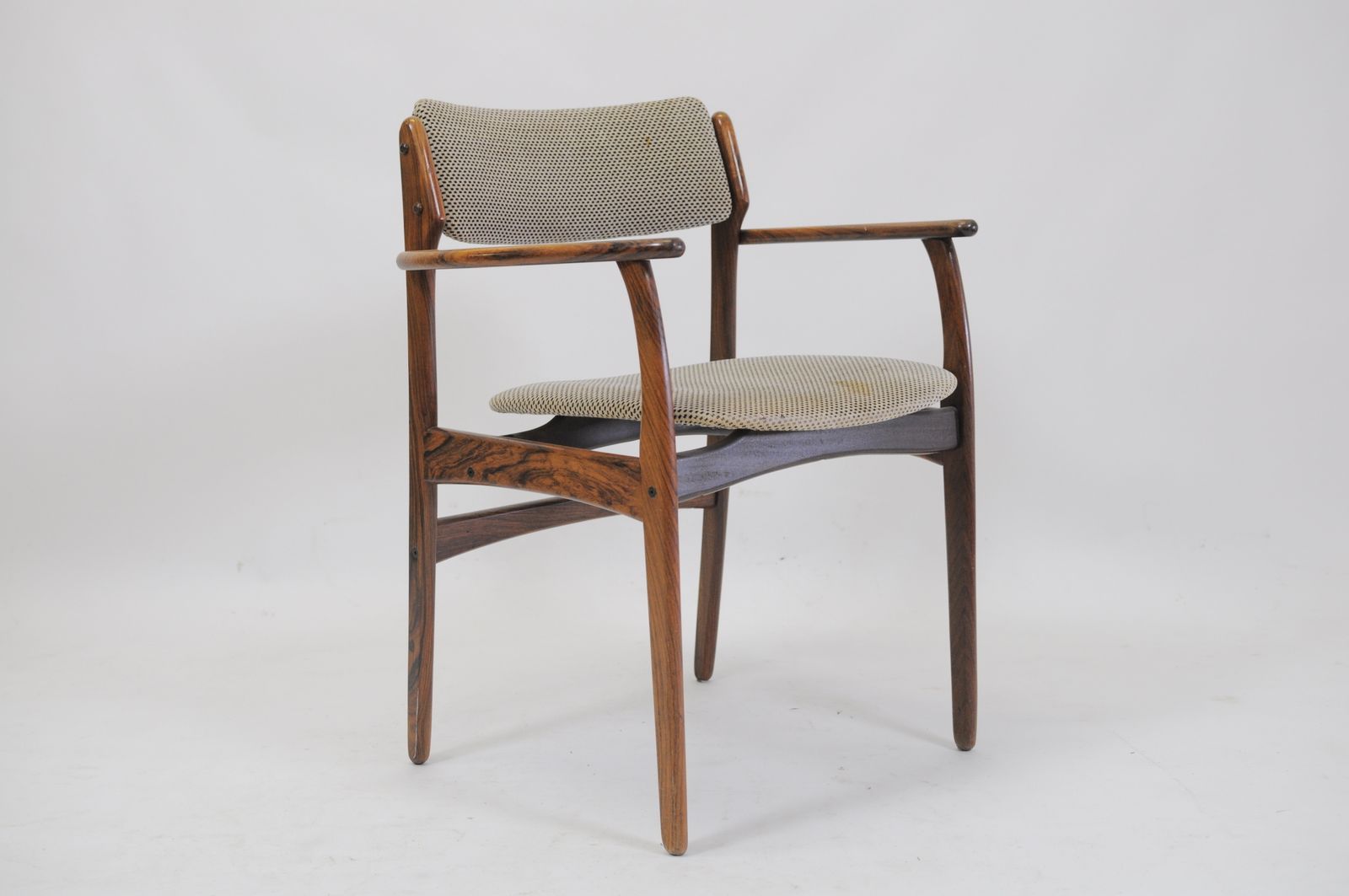 1960s Set Of Four Erik Buch Model 50 Armchairs In Rosewood Reupholstered With Fabric Of Choice photo for sale