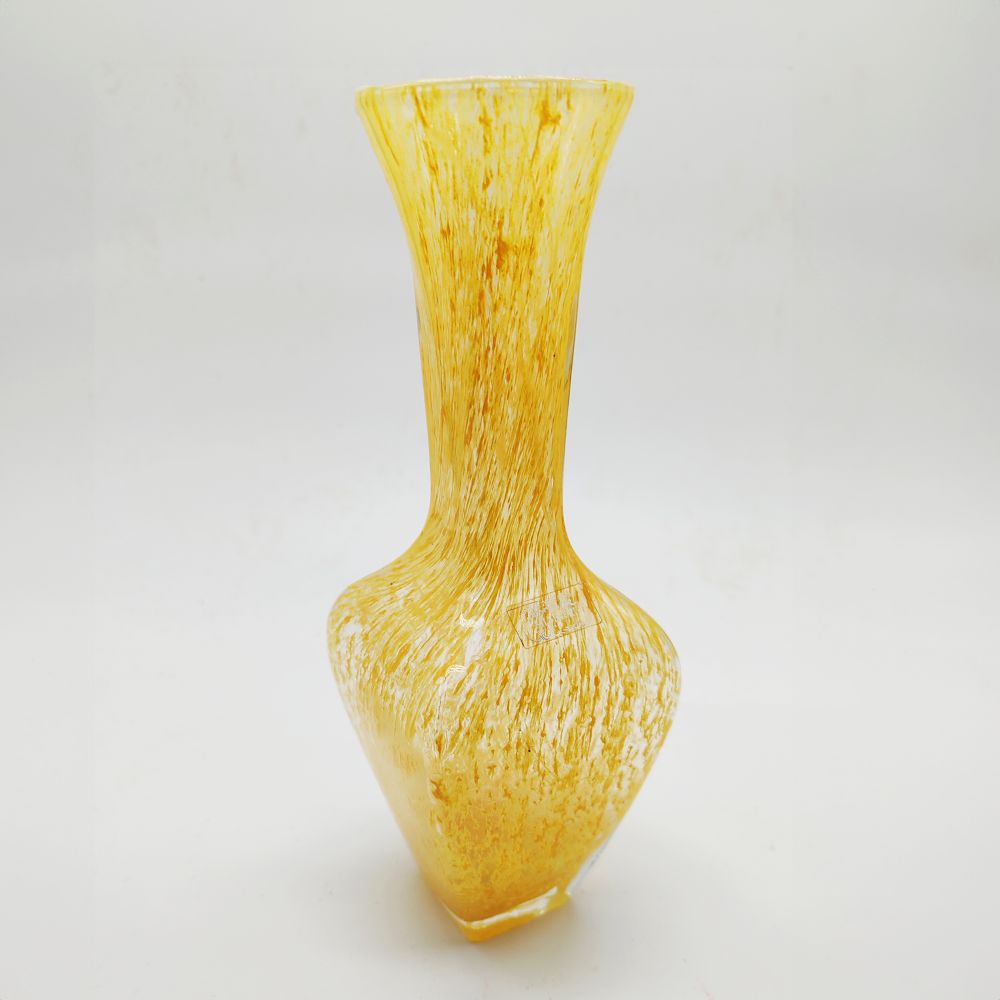 Vintage Vase Hand Carved In Murano Glass By Silvestri   Arte Murano   1960s photo for sale