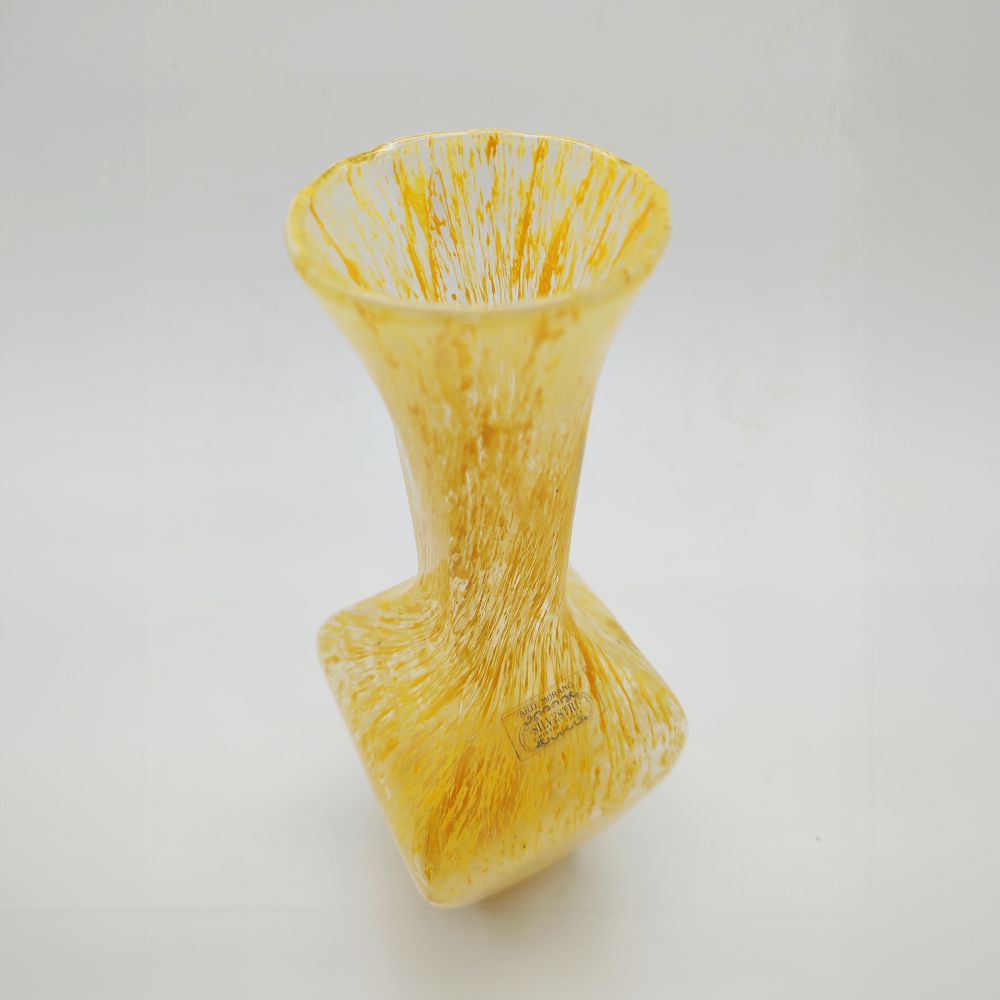 Vintage Vase Hand Carved In Murano Glass By Silvestri   Arte Murano   1960s photo Home Decor