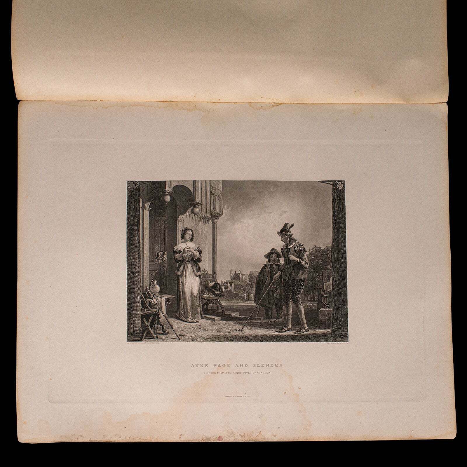 photo furniture 4 Vols Antique Folio, Imperial Gallery Of British Art, Engravings, Victorian