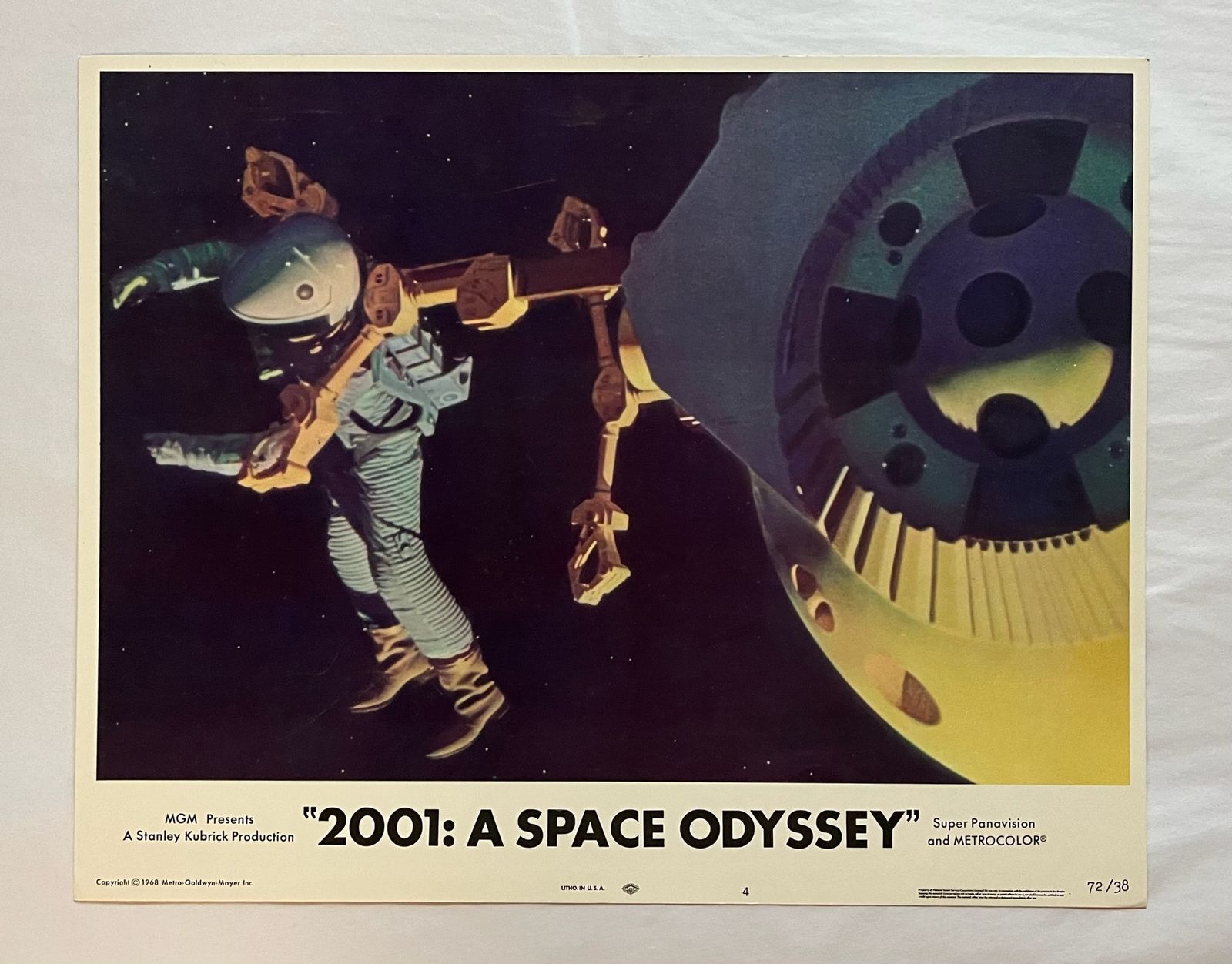 2001: A Space Odyssey   Original 1968 Lobby Card #4 photo furniture