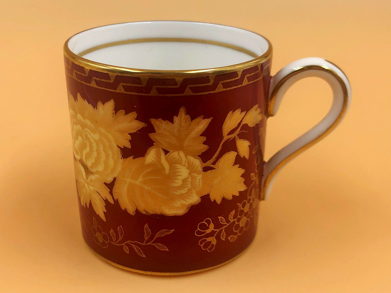 3 Piece Wedgwood China Ruby Tonquin Demitasse, Saucer & Side Plate Trio. W2488. photo vintage