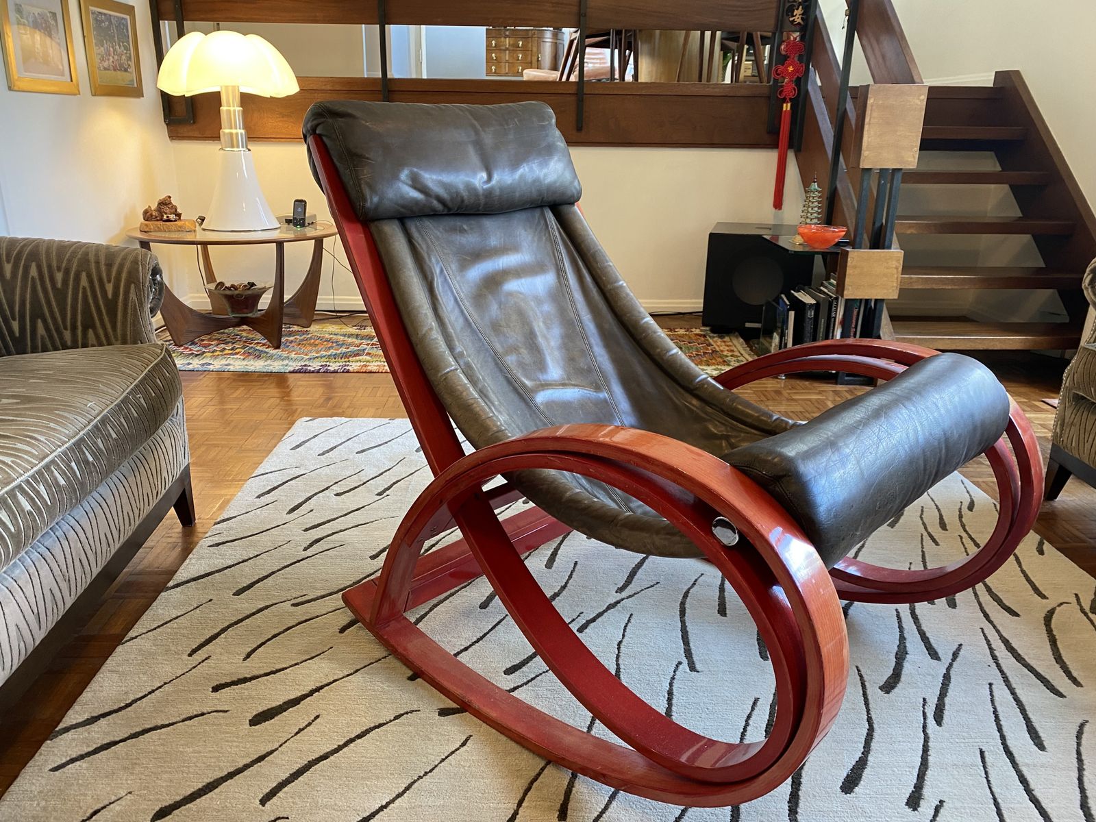 Gae Aulenti Sgarsul Lounge Rocking Chair   Two Available
