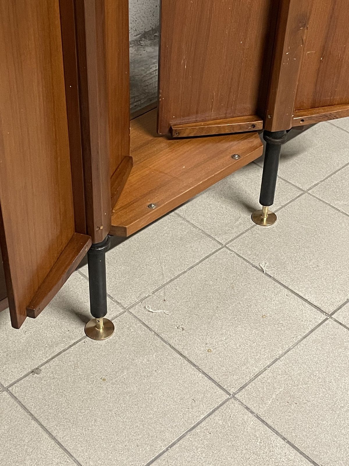 Coat Racks With Revolving Teak Doors, 60s photo vintage