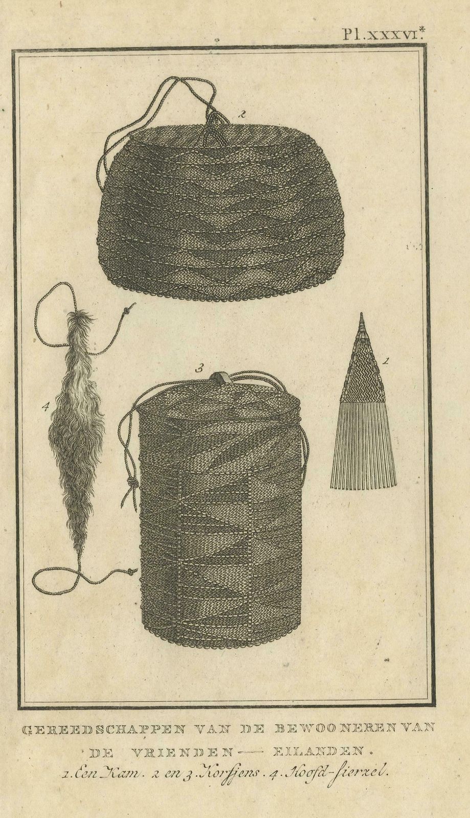 Antique Print Depicting Tools Of The Friendly Islands By Cook, 1803 photo furniture