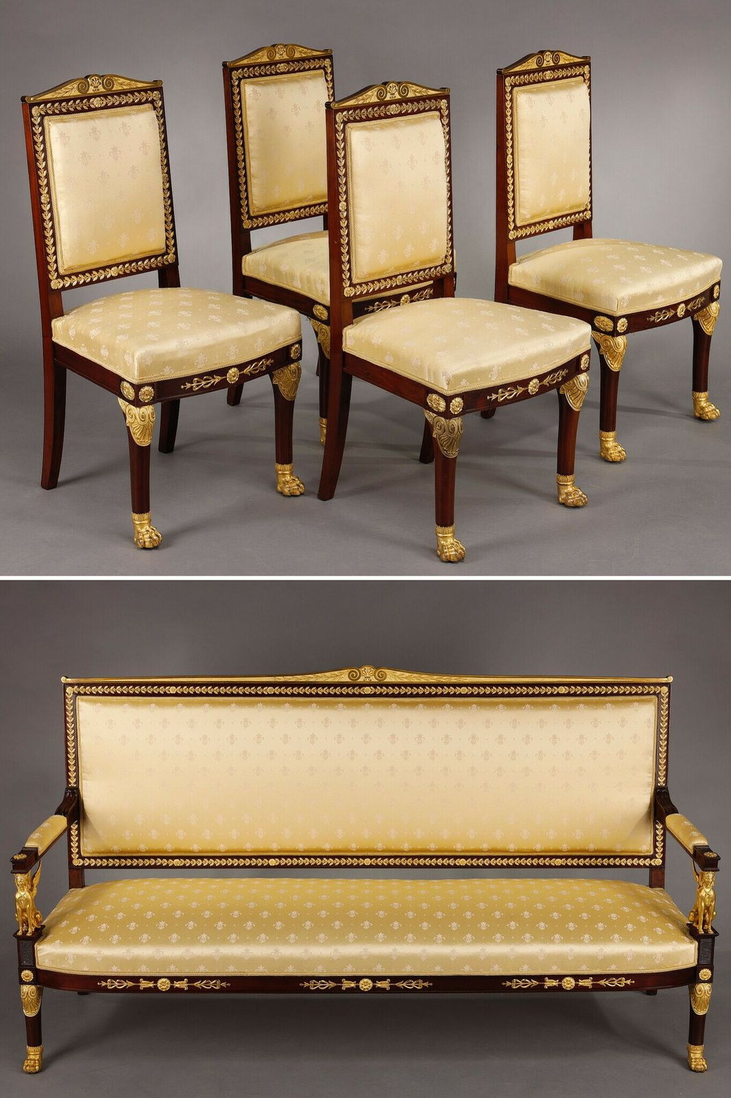 A Majestic Empire Style Salon In Mahogany And Gilded Bronzes photo furniture