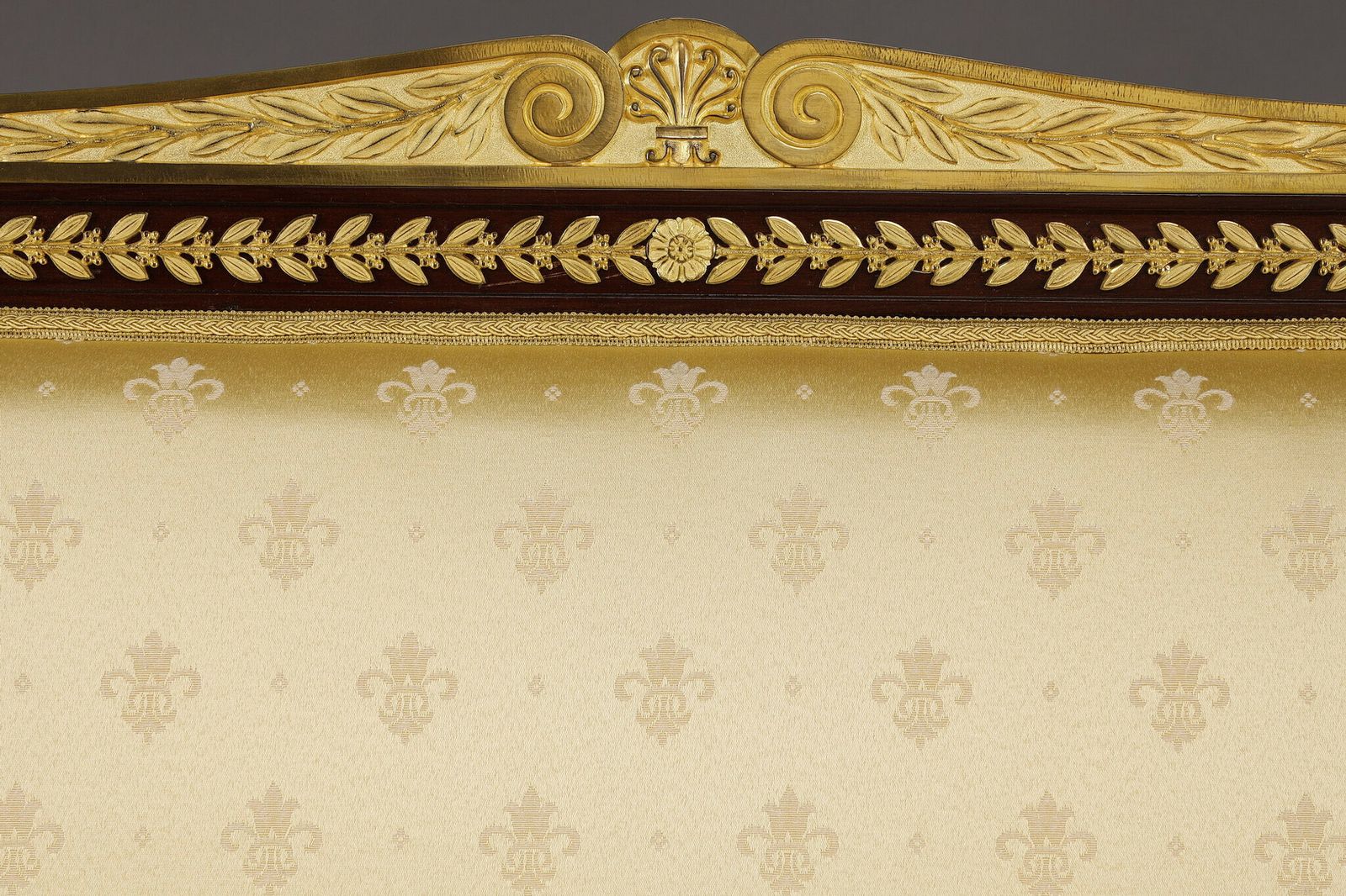Furniture A Majestic Empire Style Salon In Mahogany And Gilded Bronzes photo