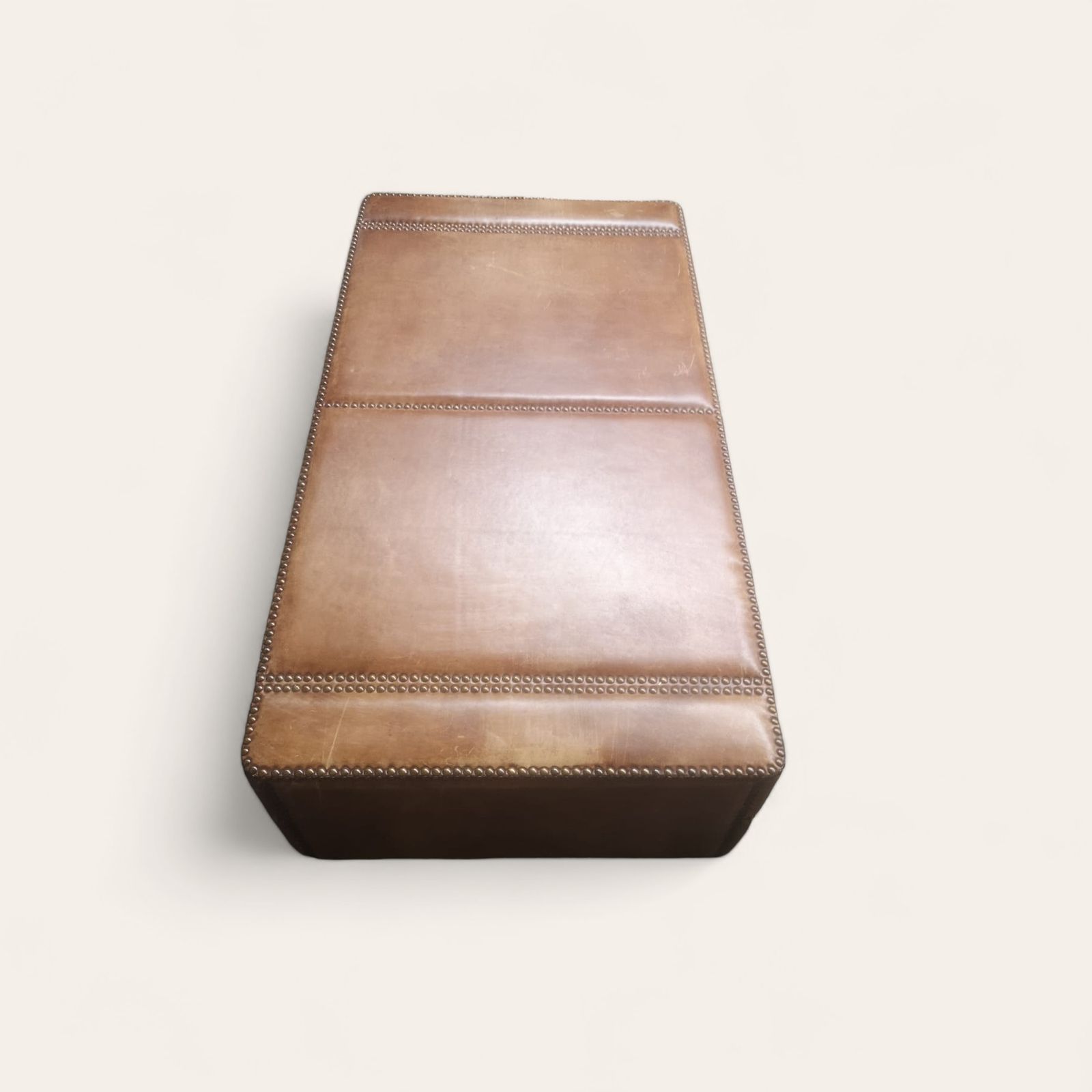 Eichholtz Flemming Tobacco Leather Coffee Table photo furniture