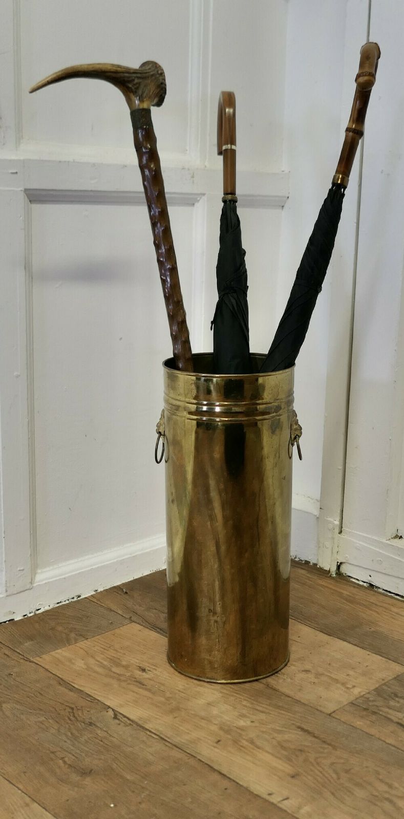 Arts And Crafts Brass Stick Stand, Umbrella Stand photo Home Decor