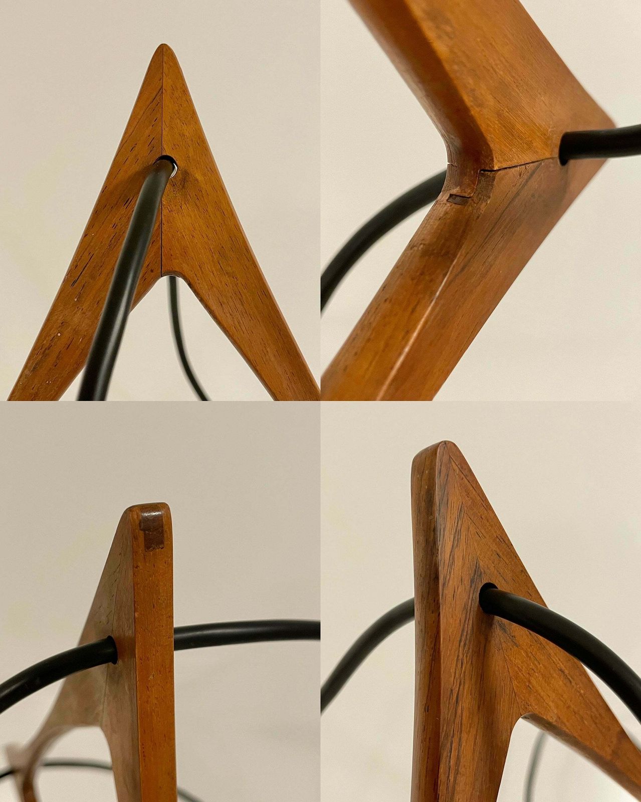 Danish Mid Century Modern Exclusive Vintage Tripple Glass And Wood Ceiling Lamp With Elegant Details And Gorgeous Design photo vintage