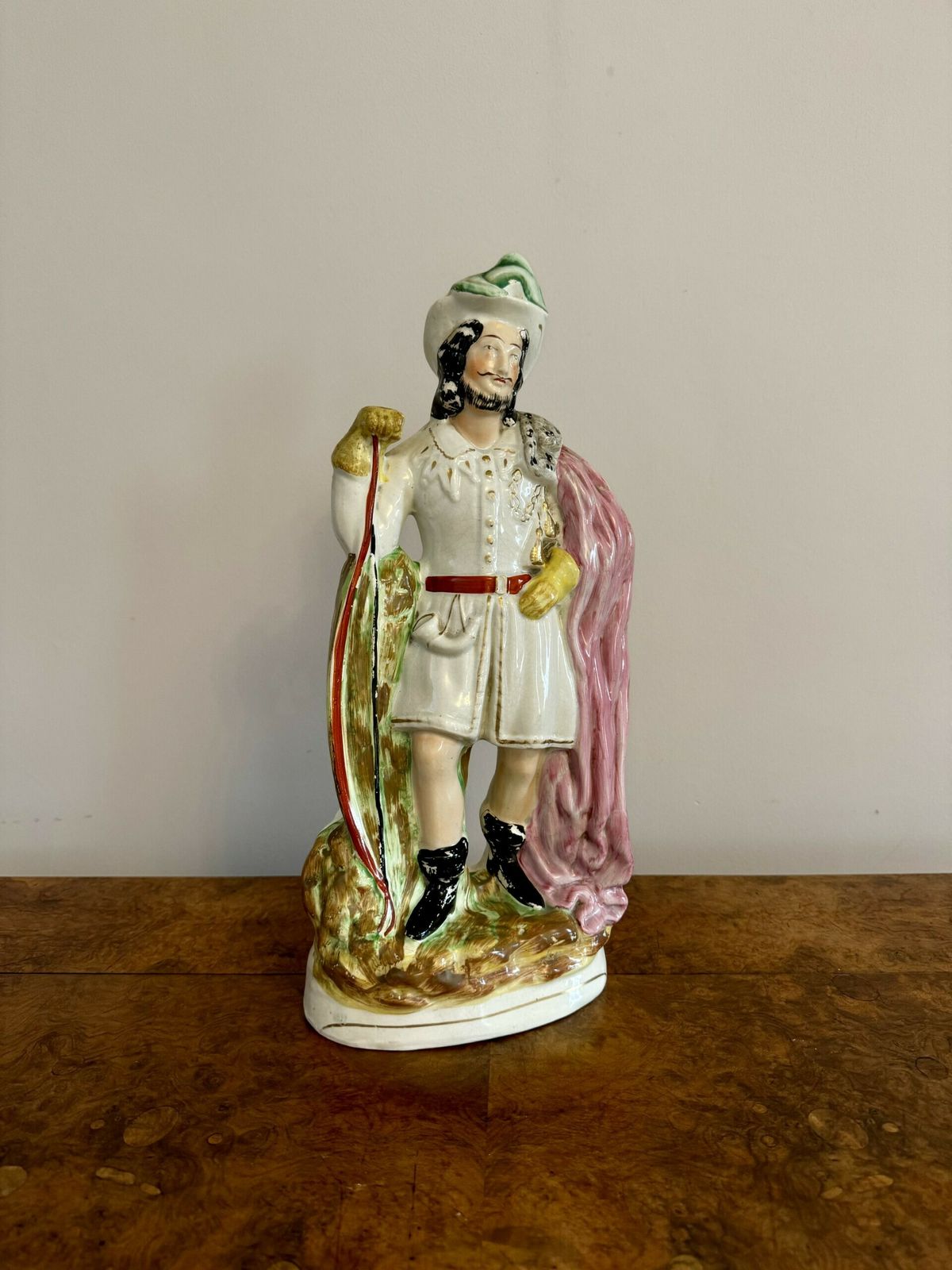 Large Antique Robin Hood Staffordshire Figure photo Art
