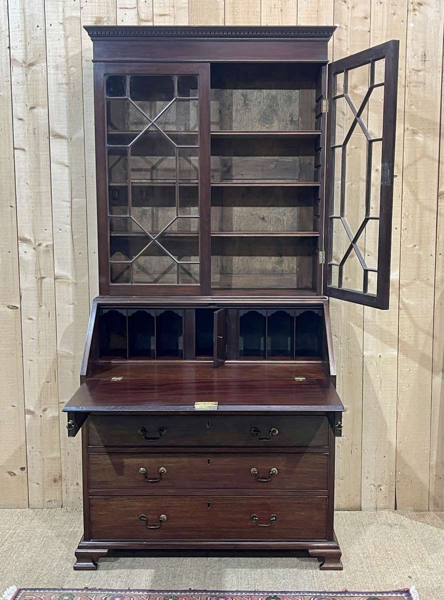 Furniture 19th Century English Mahogany Writing Desk photo