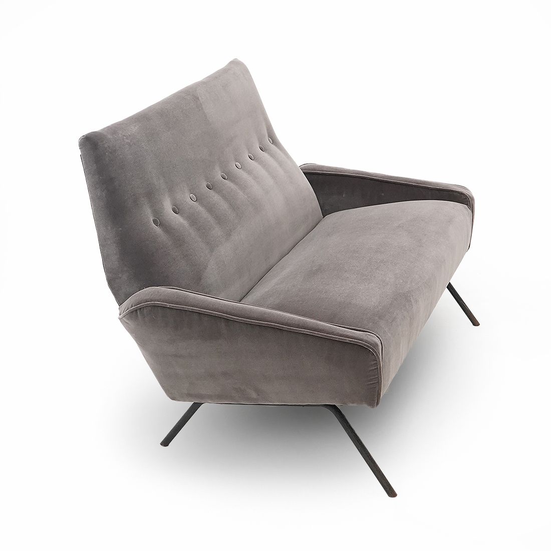 2 Seater Velvet Sofa By Felice Rossi, 1950s photo furniture