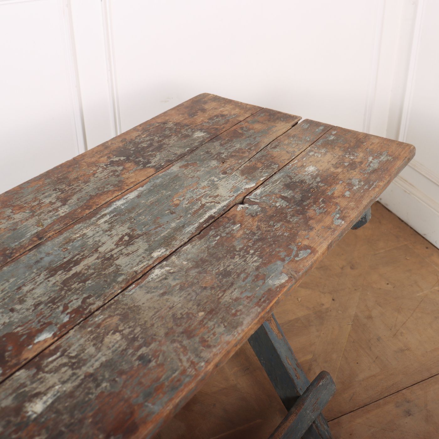 Wonderful English 19th C Original Painted Tavern Table With A Great Worn Finish. 1840 photo buy