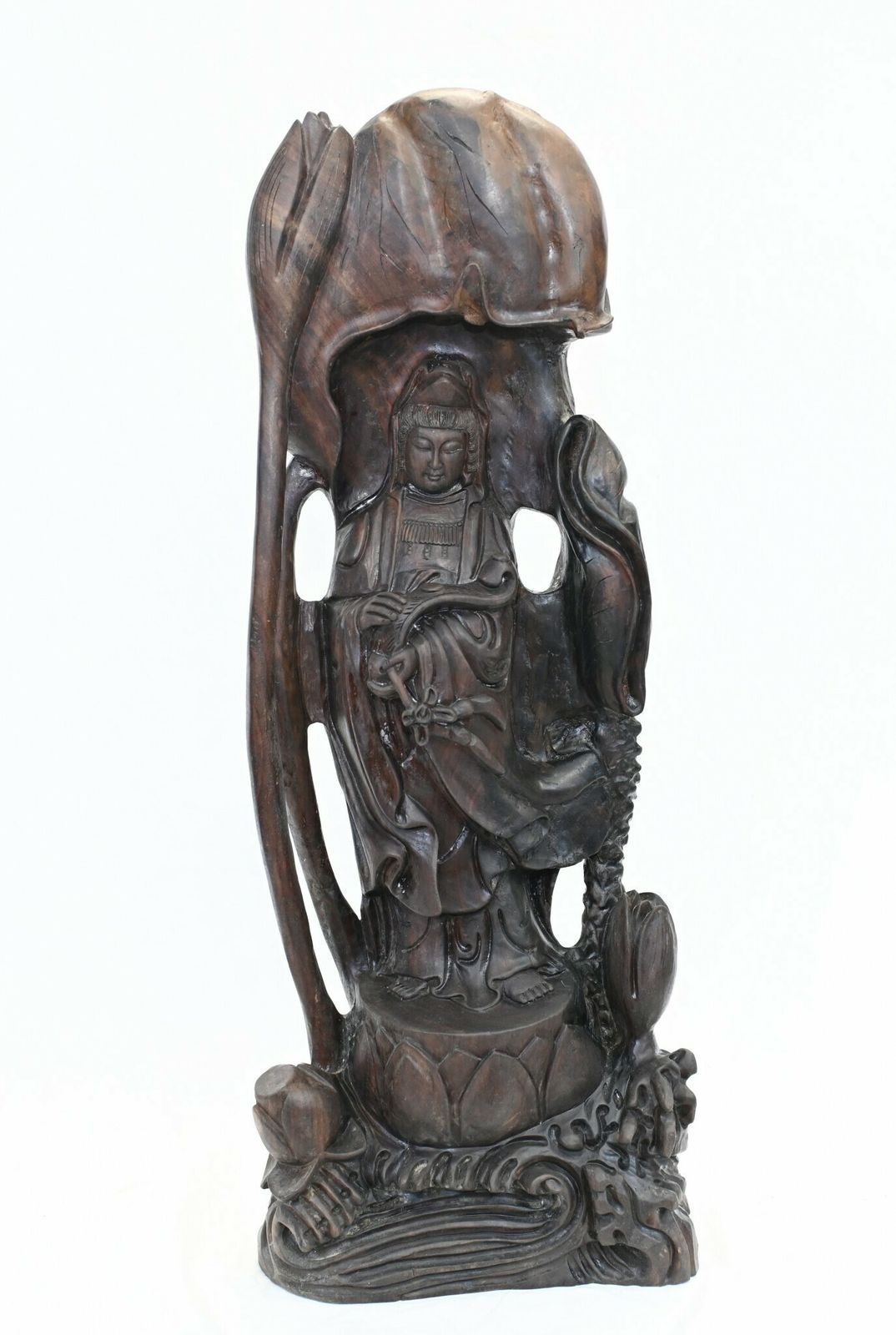 Carved Nepalese Buddha Statue Standing Bodhisattva