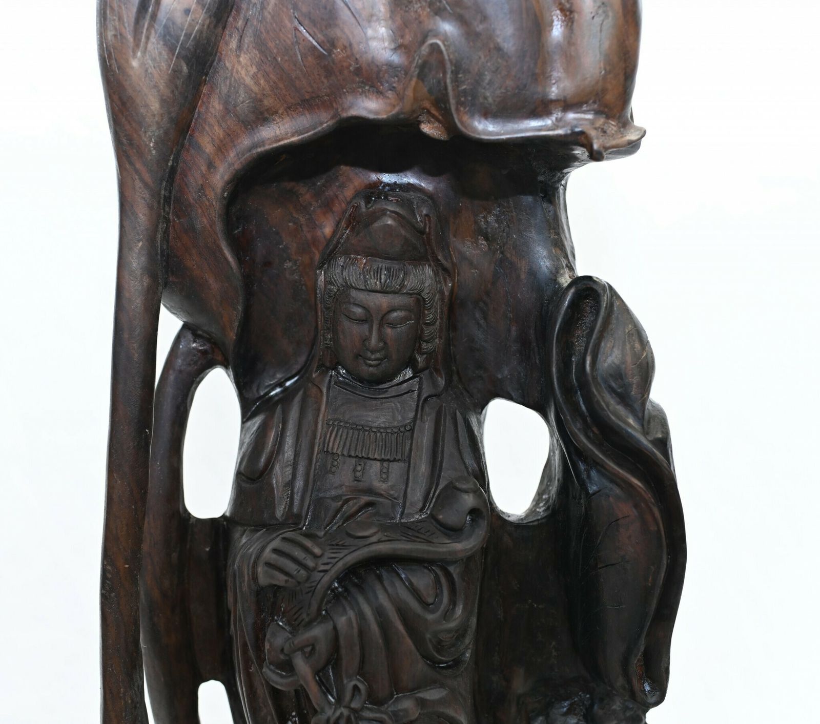 Carved Nepalese Buddha Statue Standing Bodhisattva photo for sale