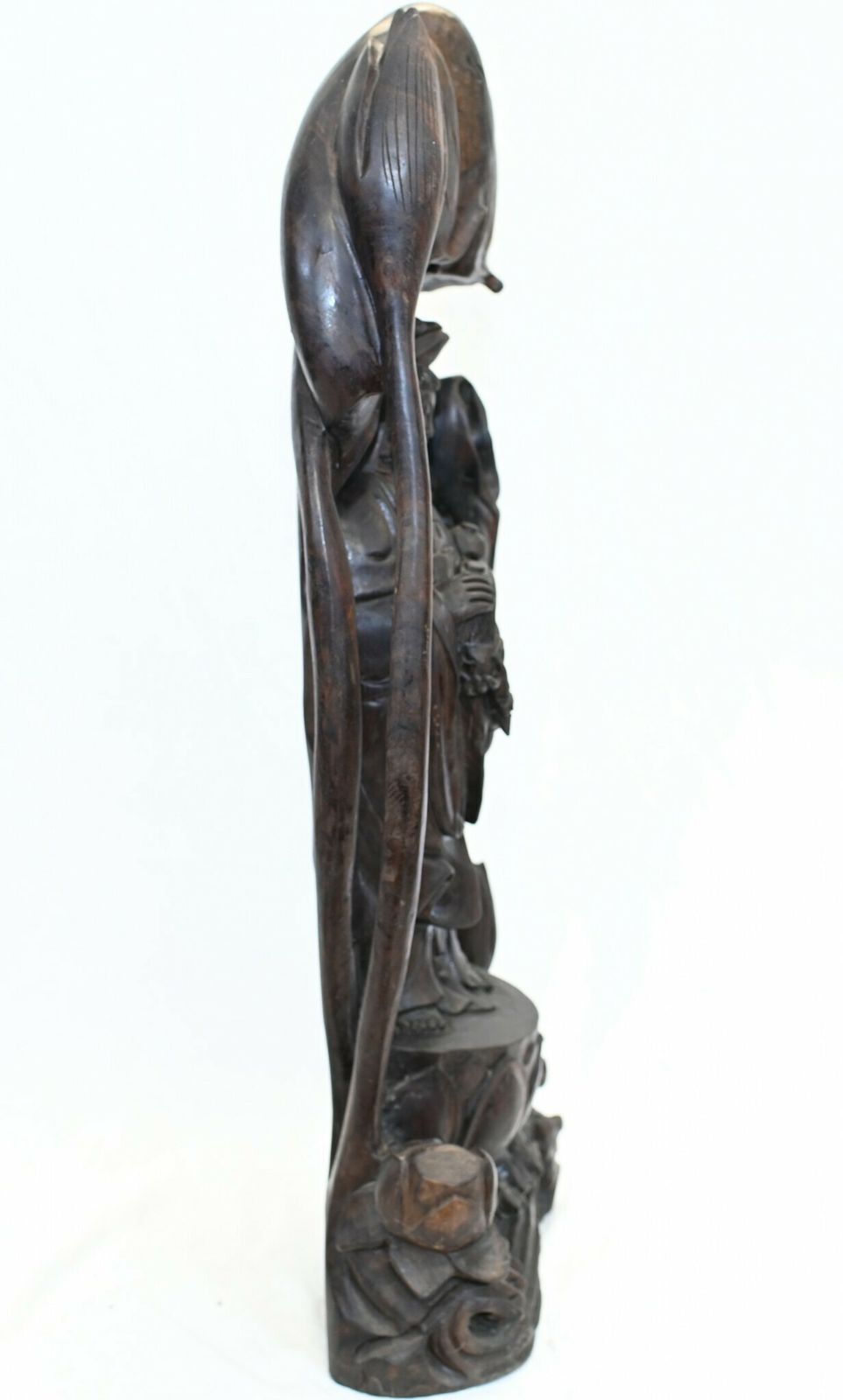 Carved Nepalese Buddha Statue Standing Bodhisattva photo vinterior