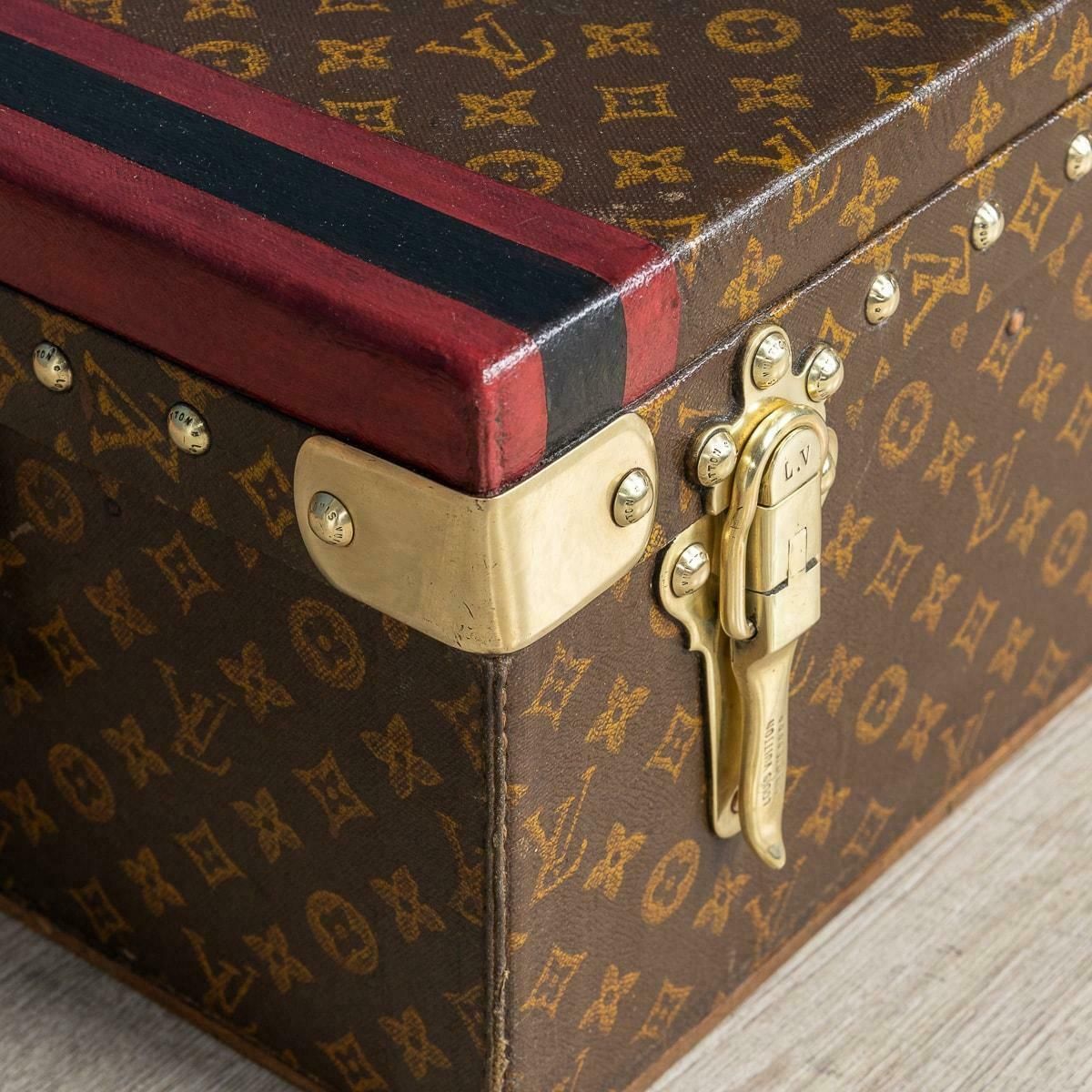 Rare 20th Century Louis Vuitton Car Trunk In Monogram Canvas, France C.1910 photo for sale